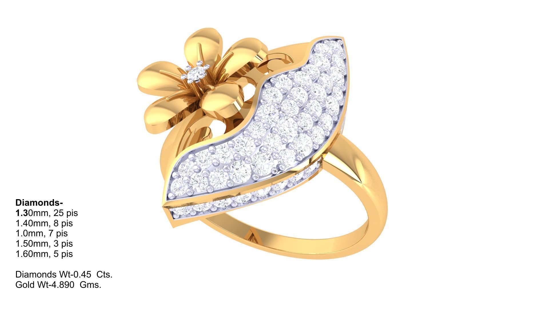 Cocktail Ring - 63 3D print model_1