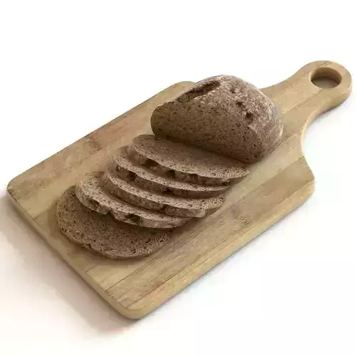 Bread Sliced 3D model