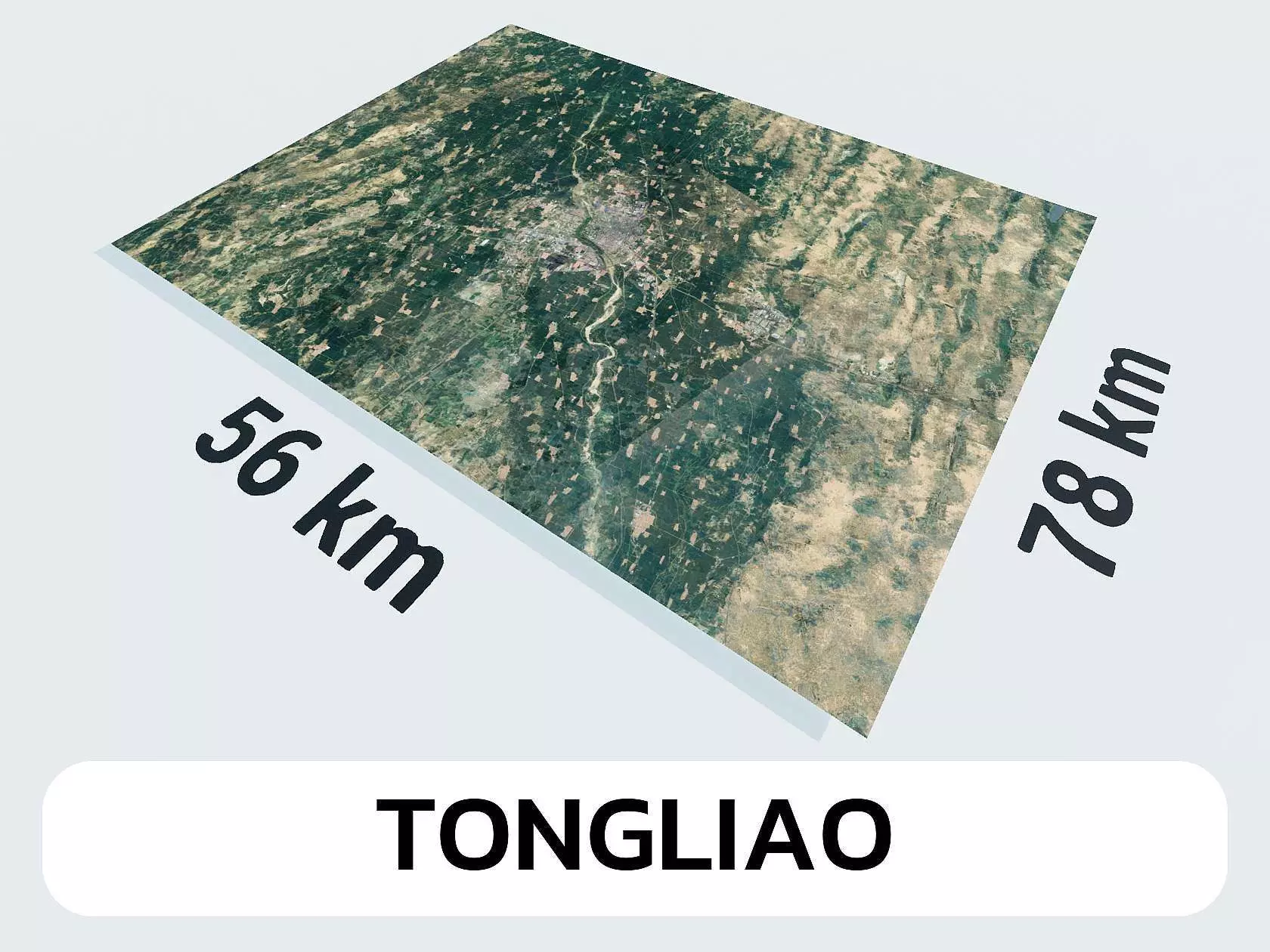 Tongliao China City Landscape 3D Model 3D model