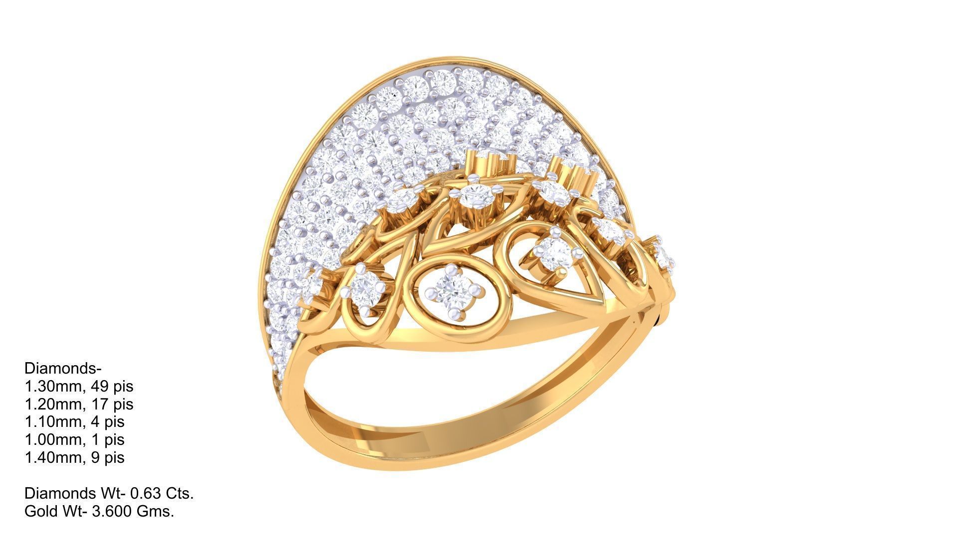 Cocktail Ring - 14 3D print model_1