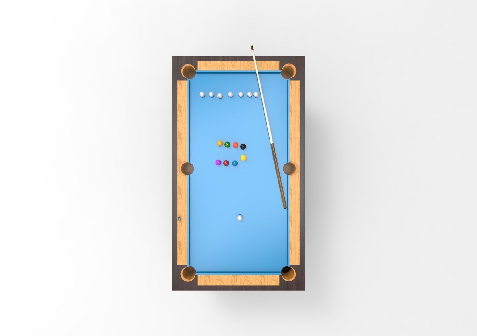 Billiard table 3D model_1