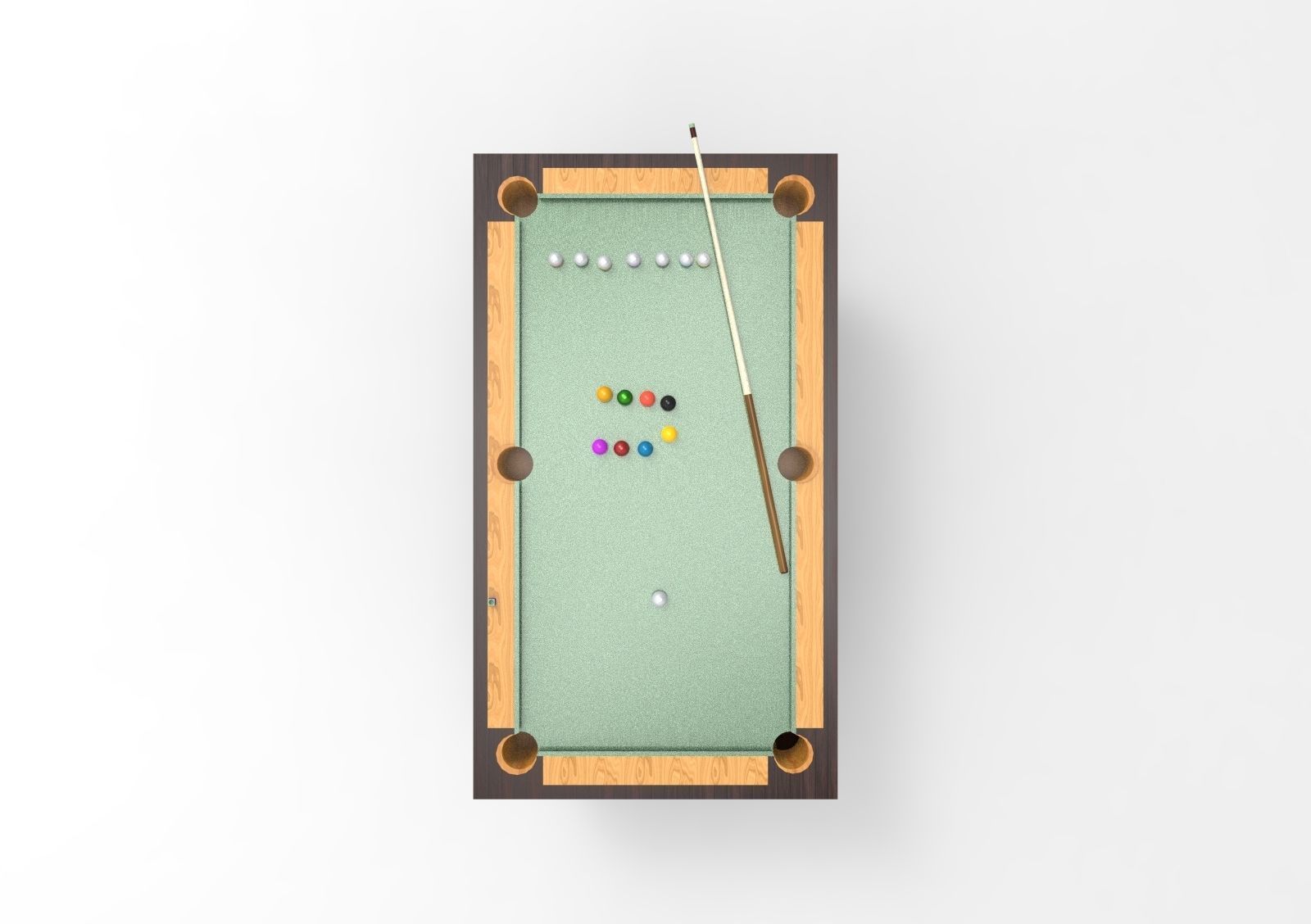Billiard table 3D model_4