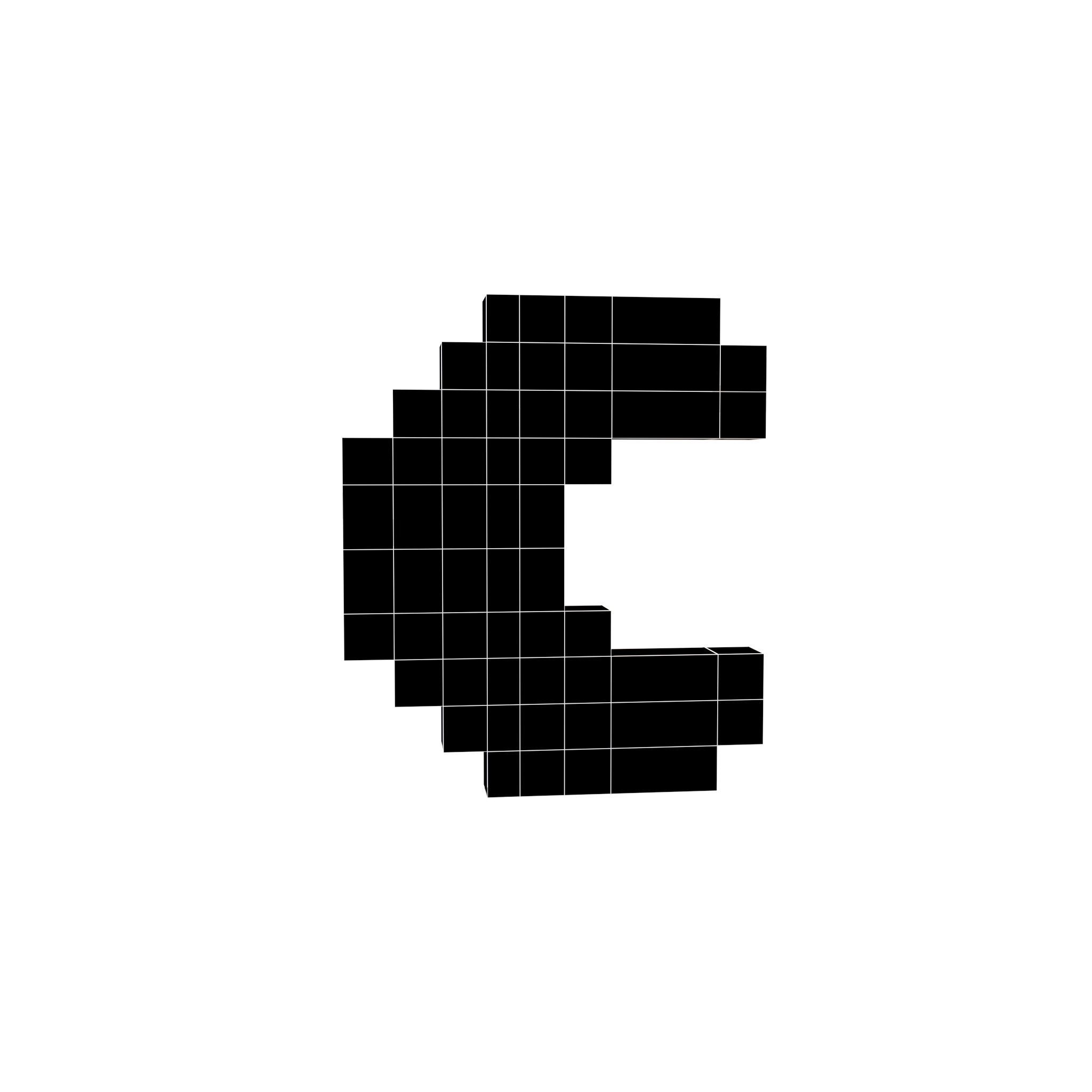 Pixel Moon v1 001 Low-poly 3D model_5