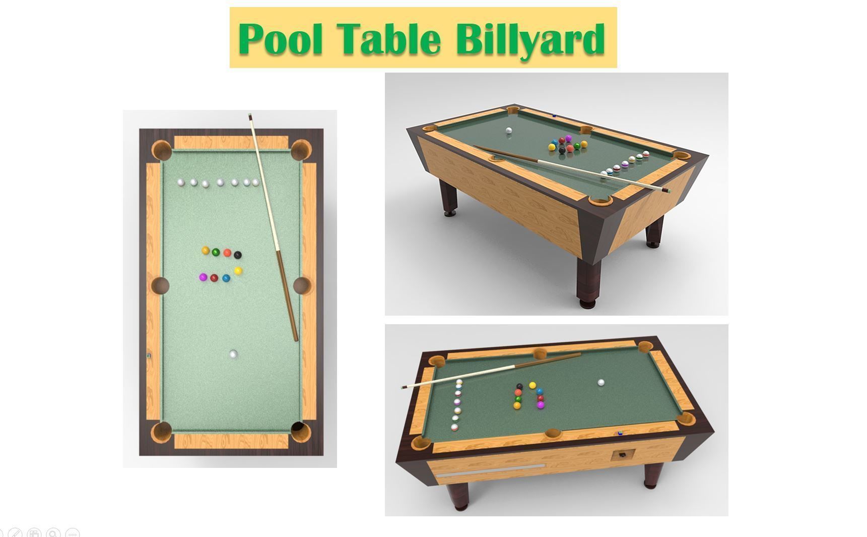 Billiard table 3D model_5