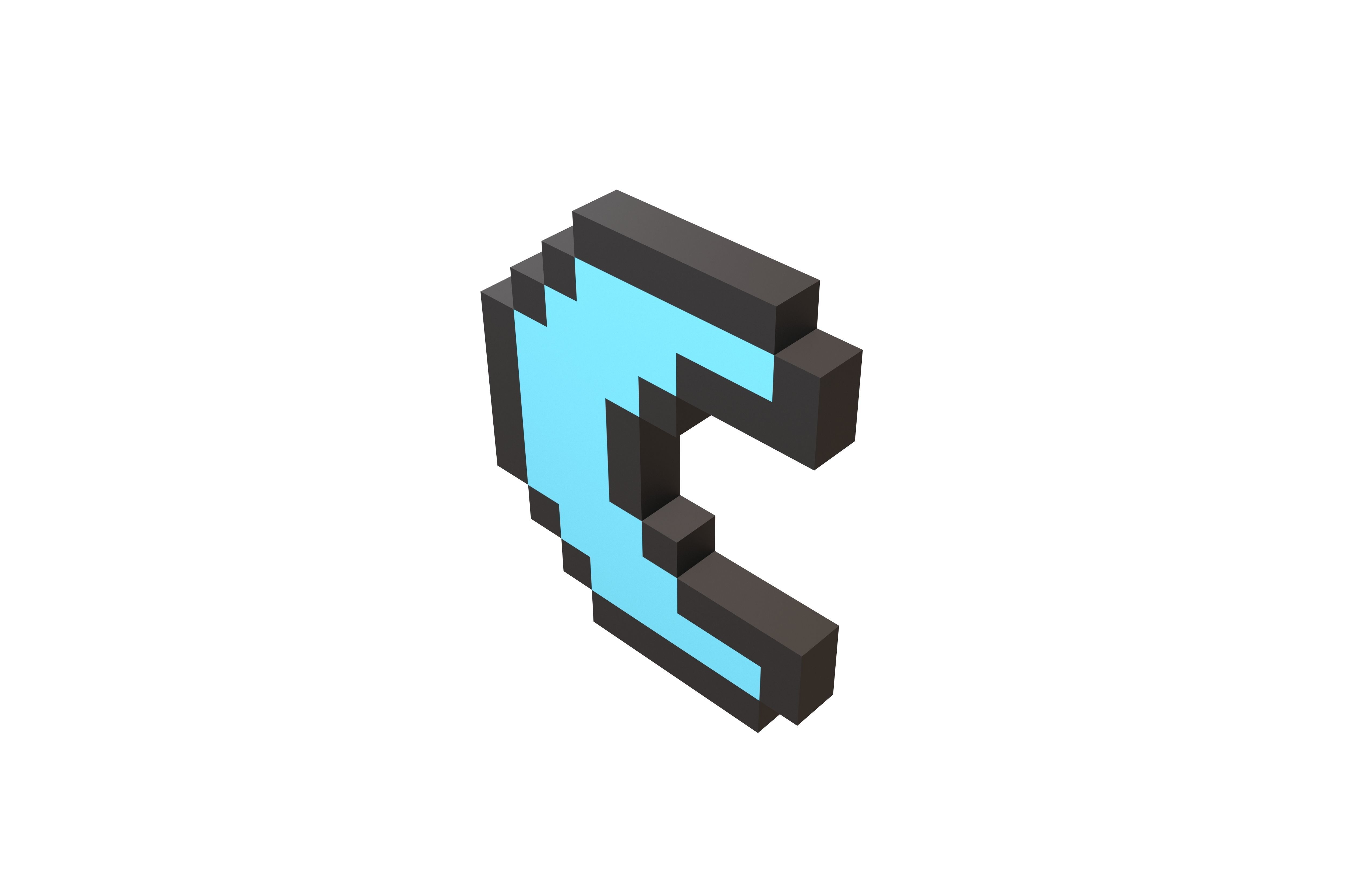 Pixel Moon v1 003 Low-poly 3D model_2