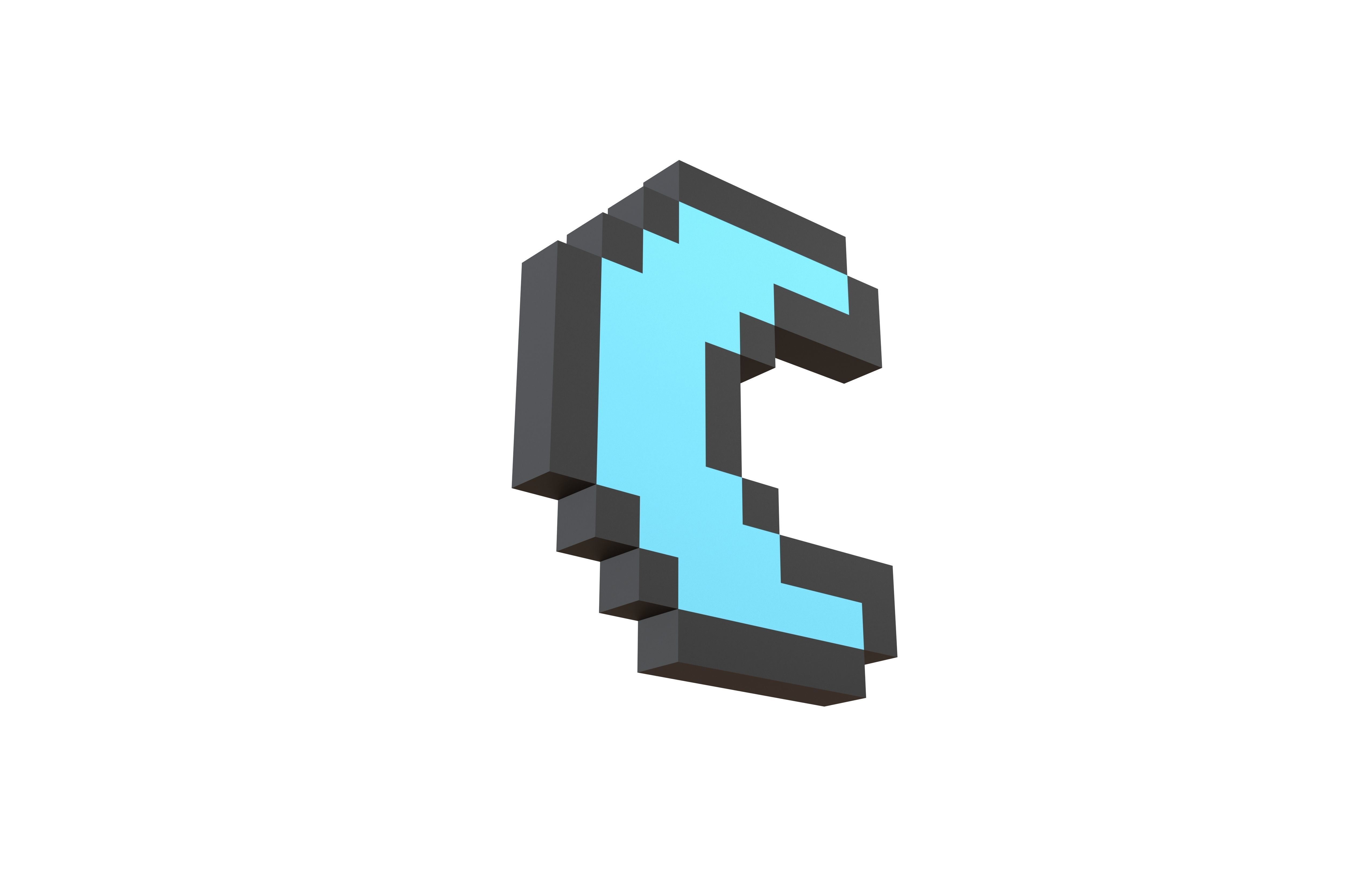 Pixel Moon v1 003 Low-poly 3D model_3