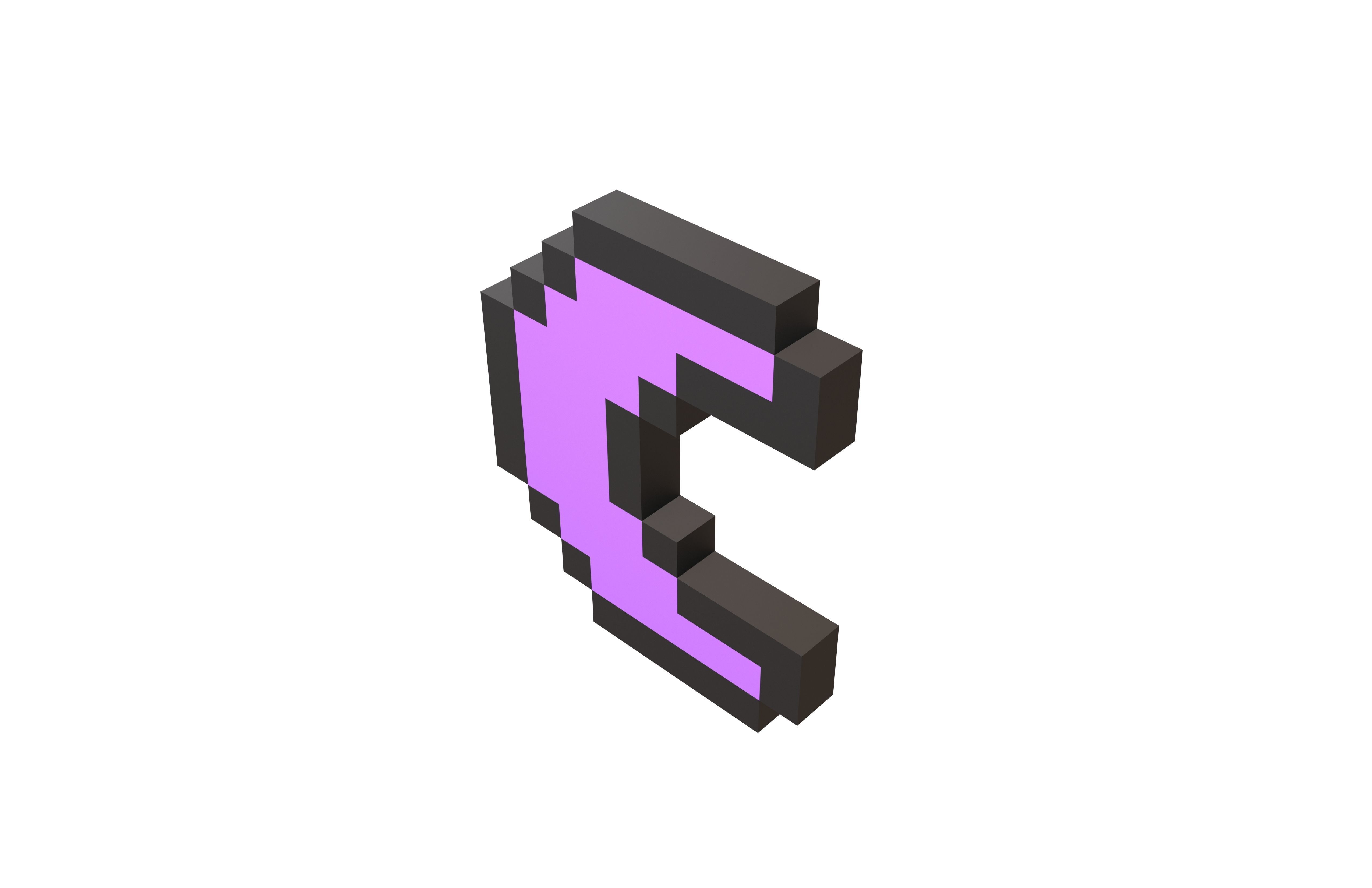 Pixel Moon v1 004 Low-poly 3D model_2