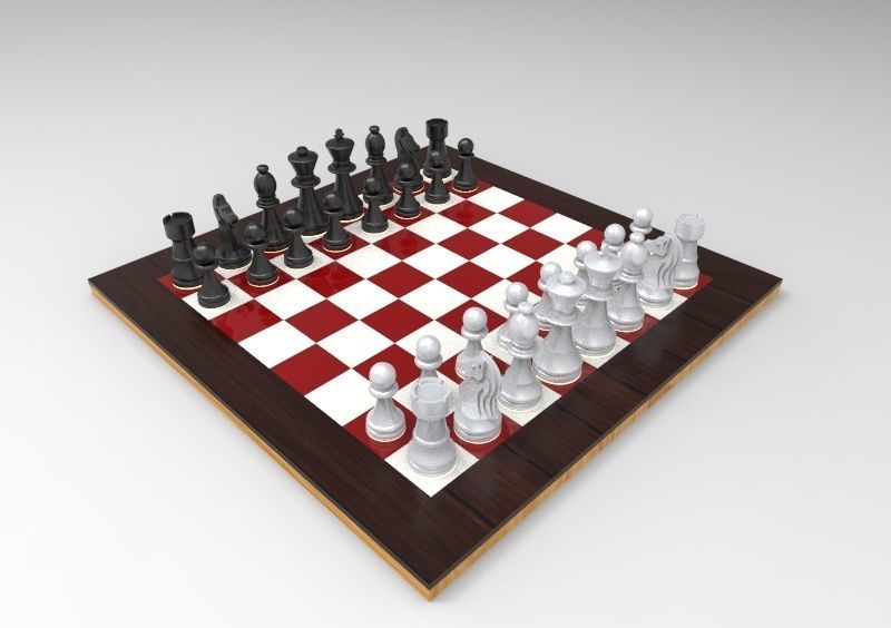 Chess table 3D model_1