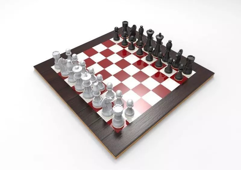 Chess table 3D model_0
