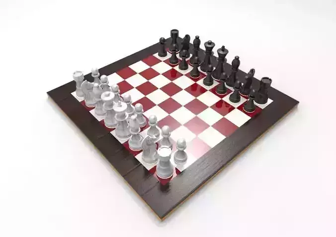 Chess table 3D model