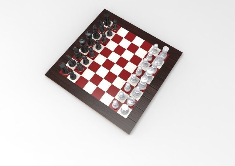 Chess table 3D model_2