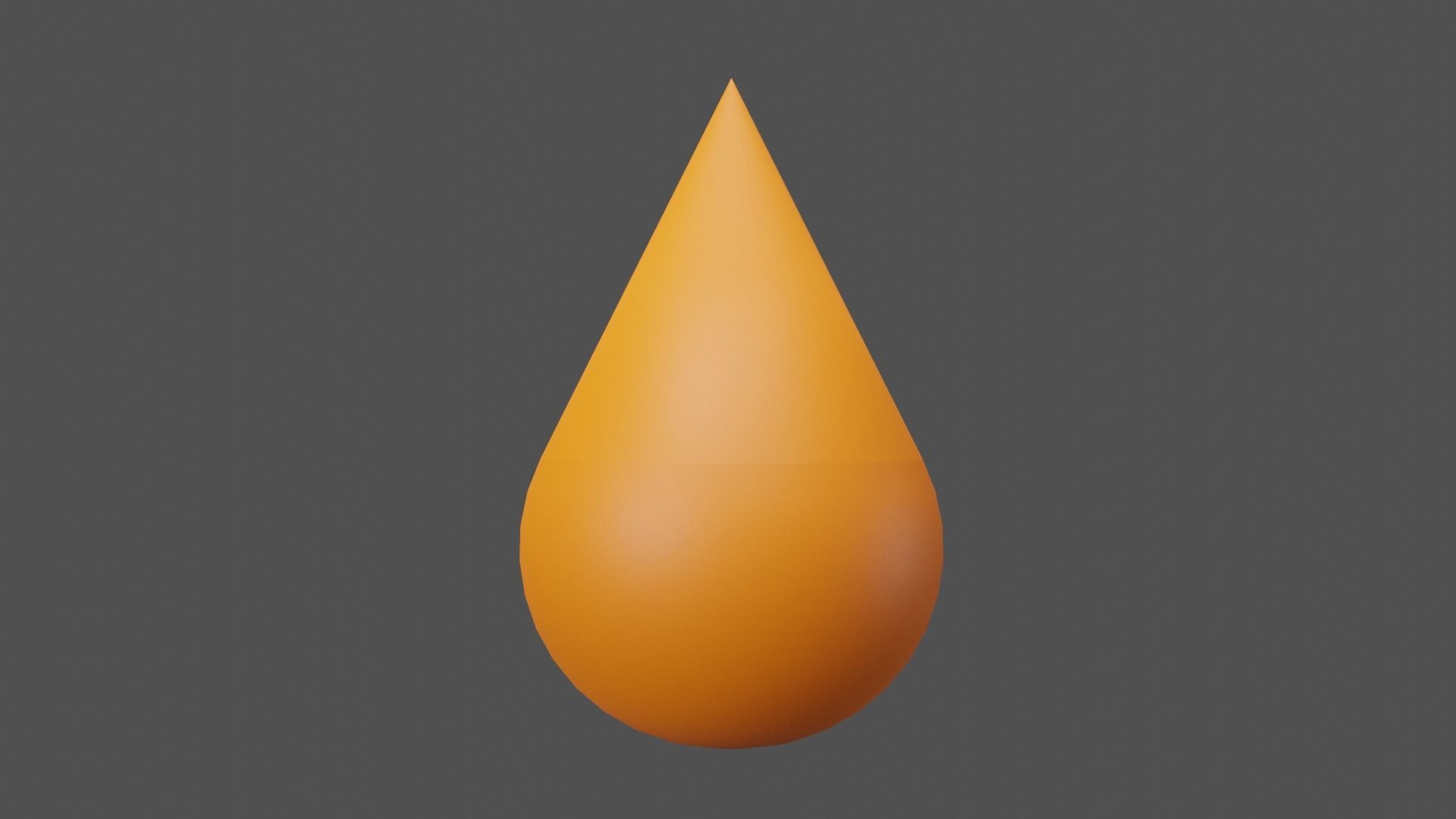 Orange Drop Low-poly 3D model_6