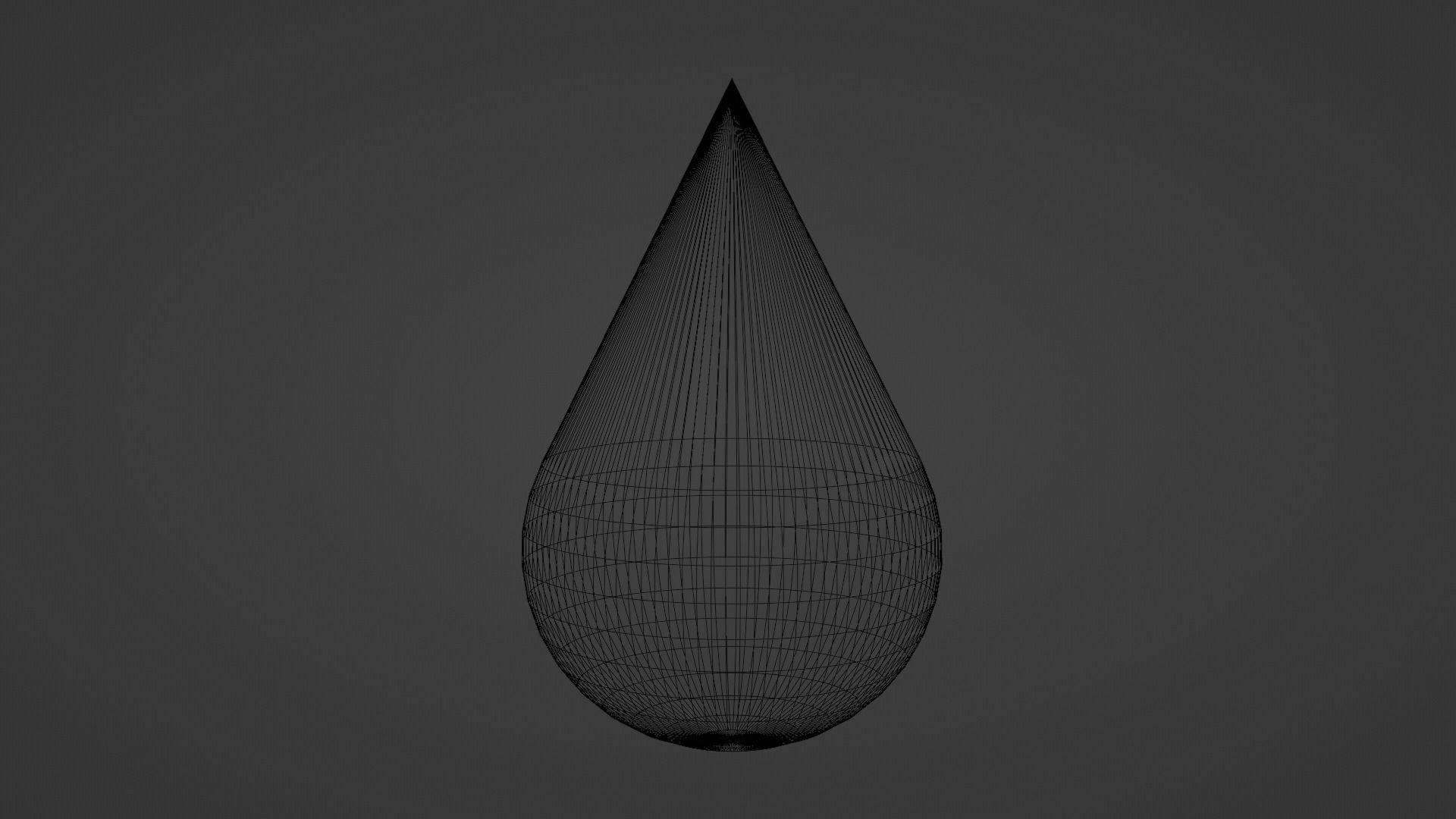 Orange Drop Low-poly 3D model_2