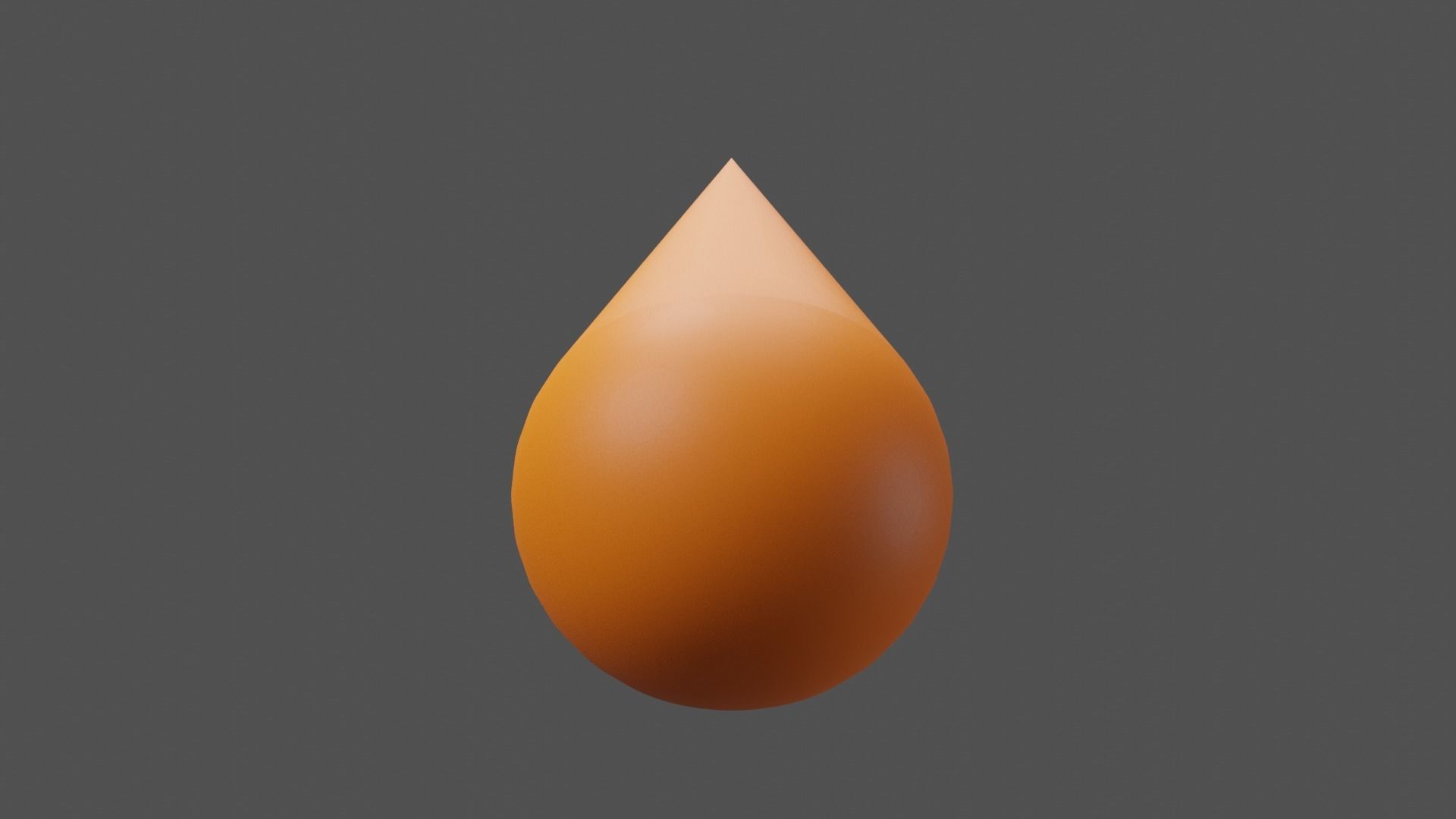 Orange Drop Low-poly 3D model_5