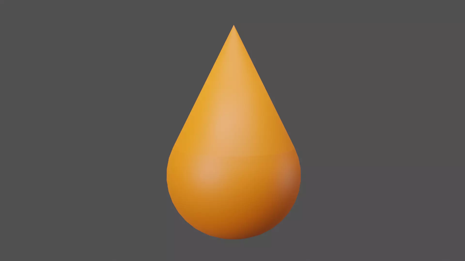 Orange Drop Low-poly 3D model_0