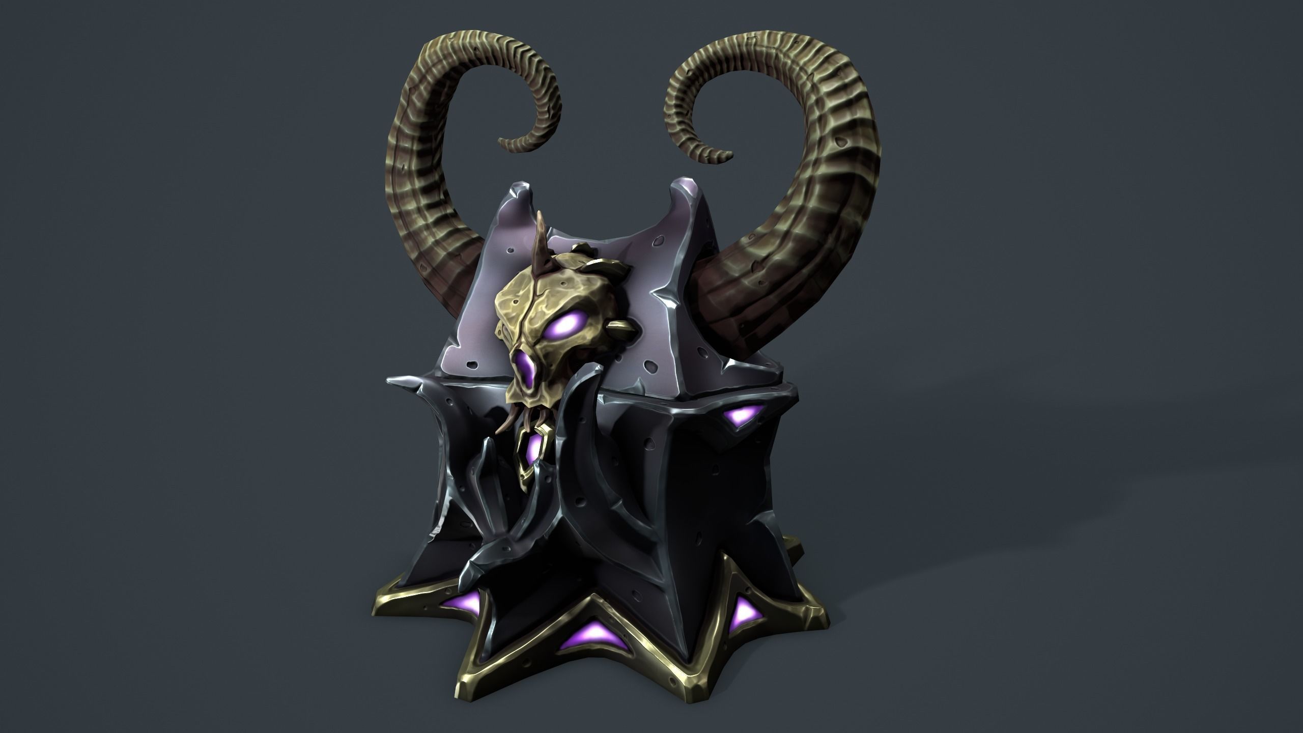 Daemon chest Low-poly 3D model_16