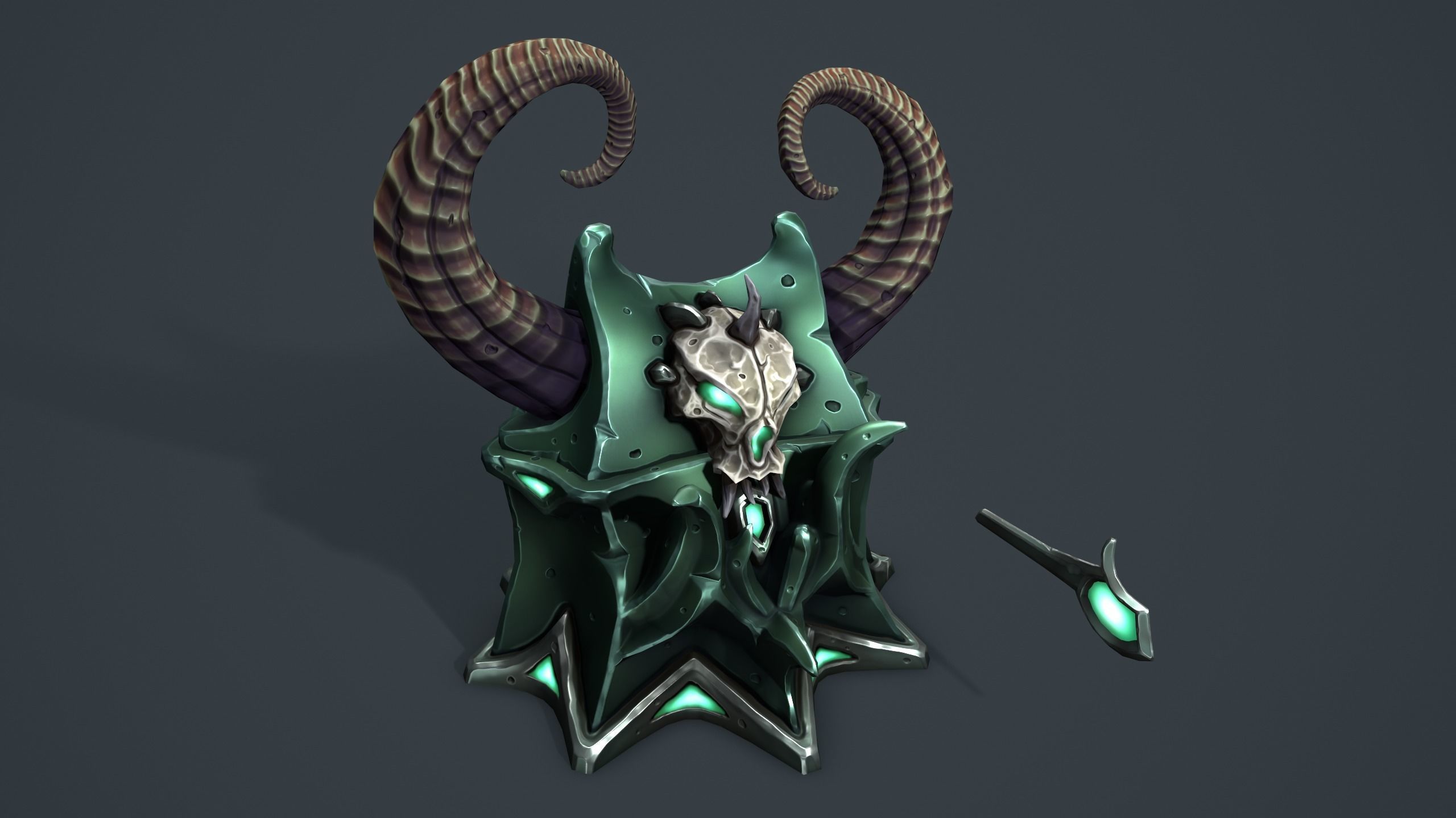 Daemon chest Low-poly 3D model_6