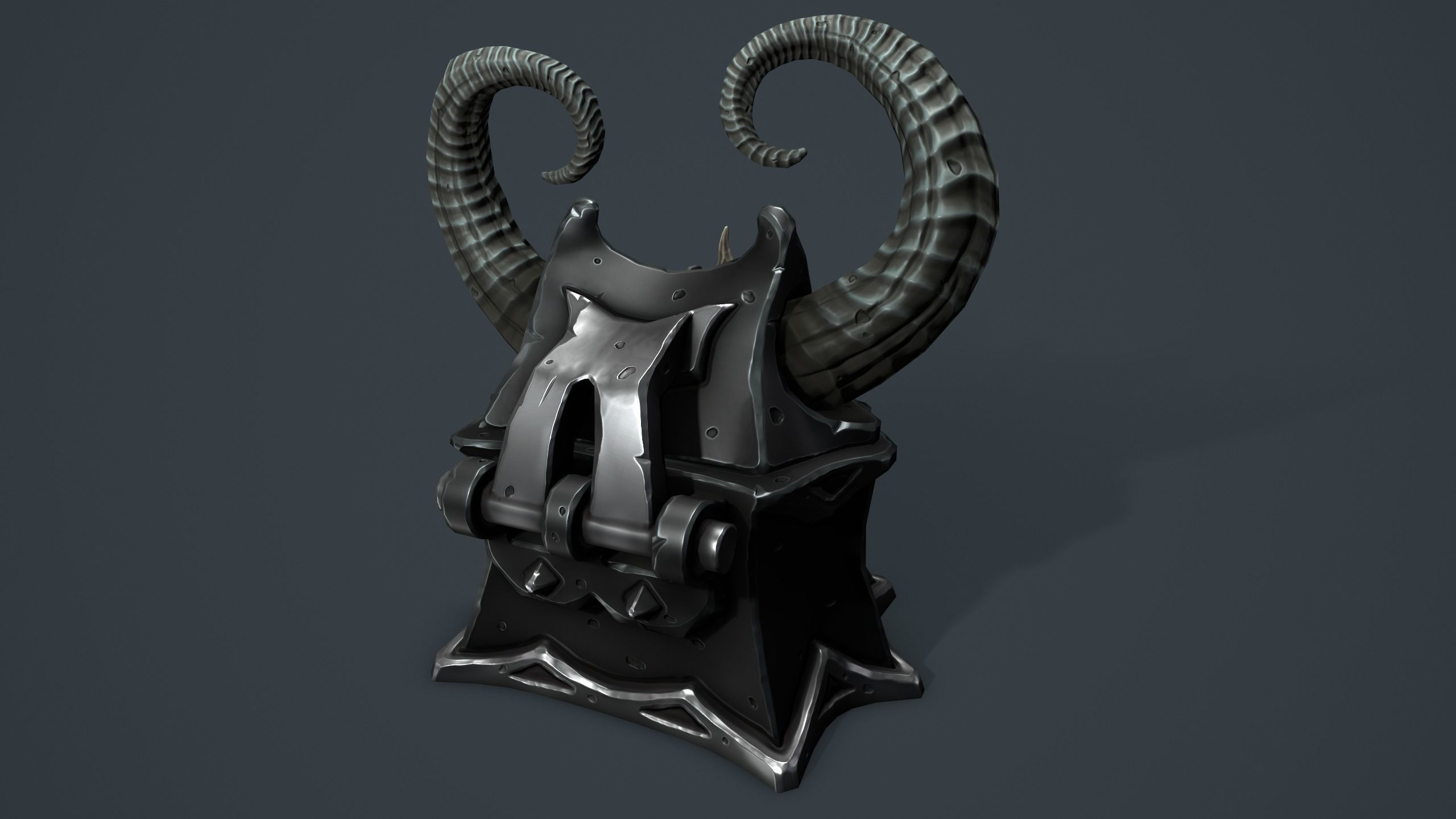 Daemon chest Low-poly 3D model_15