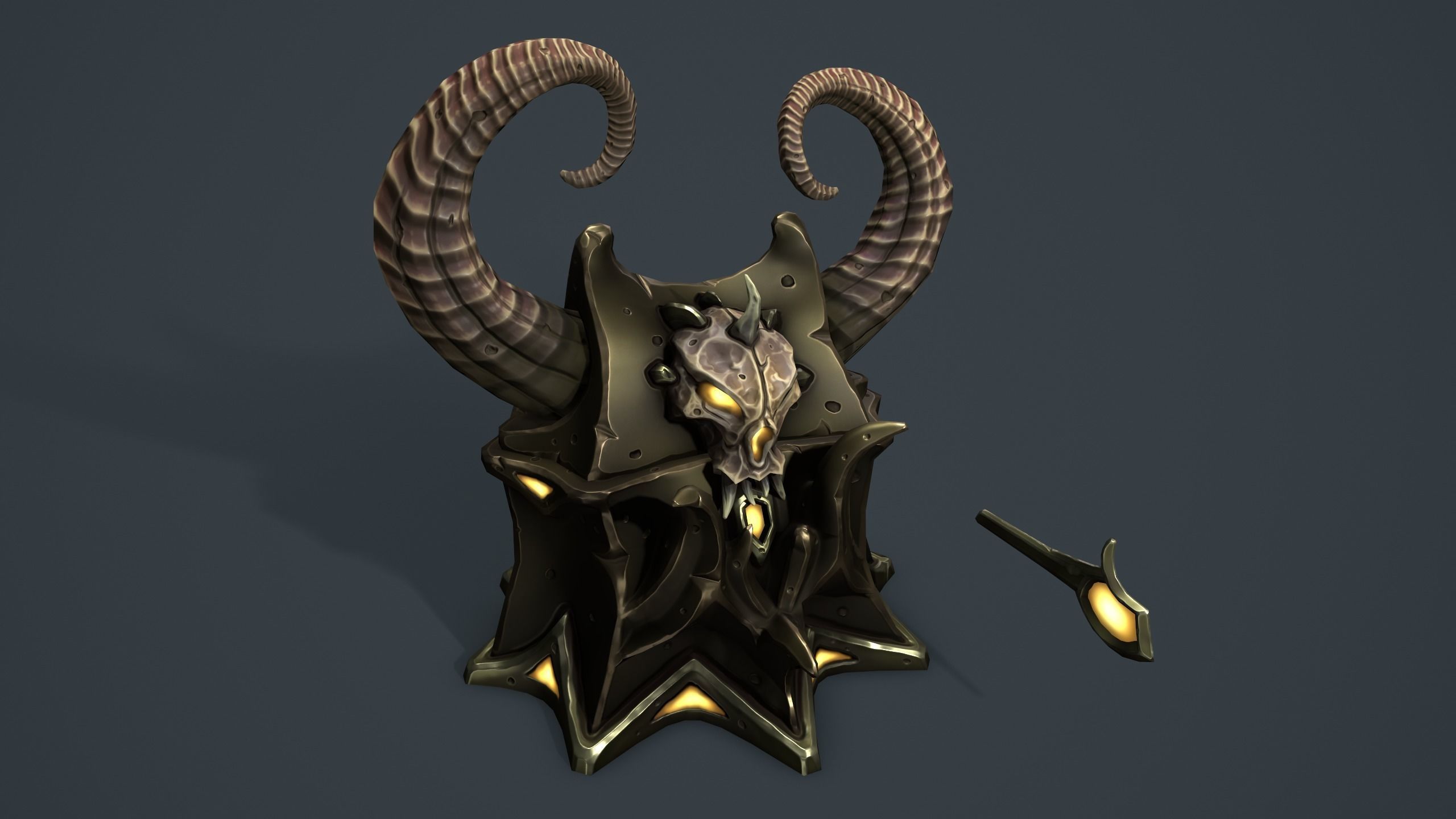 Daemon chest Low-poly 3D model_8