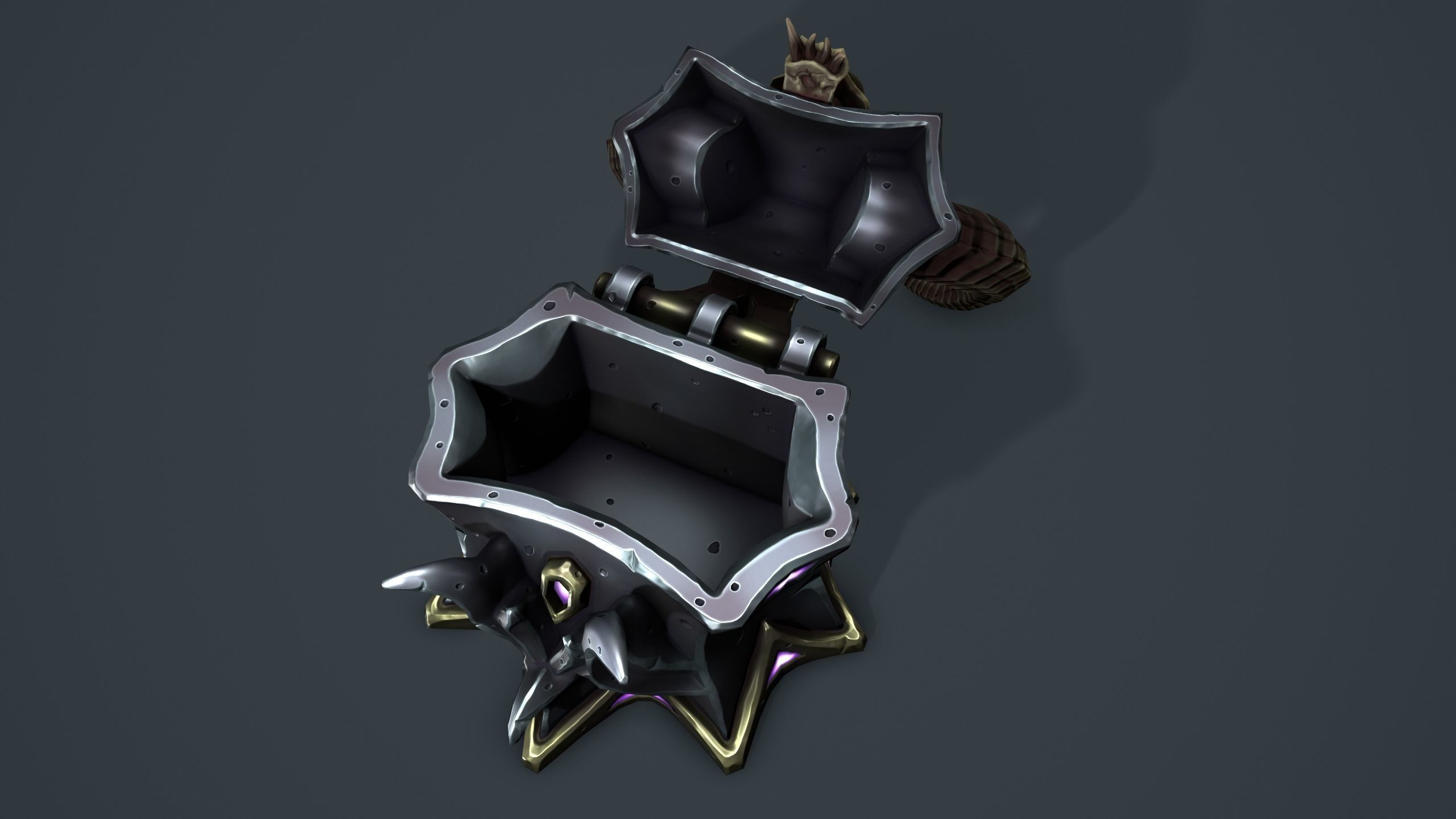 Daemon chest Low-poly 3D model_17