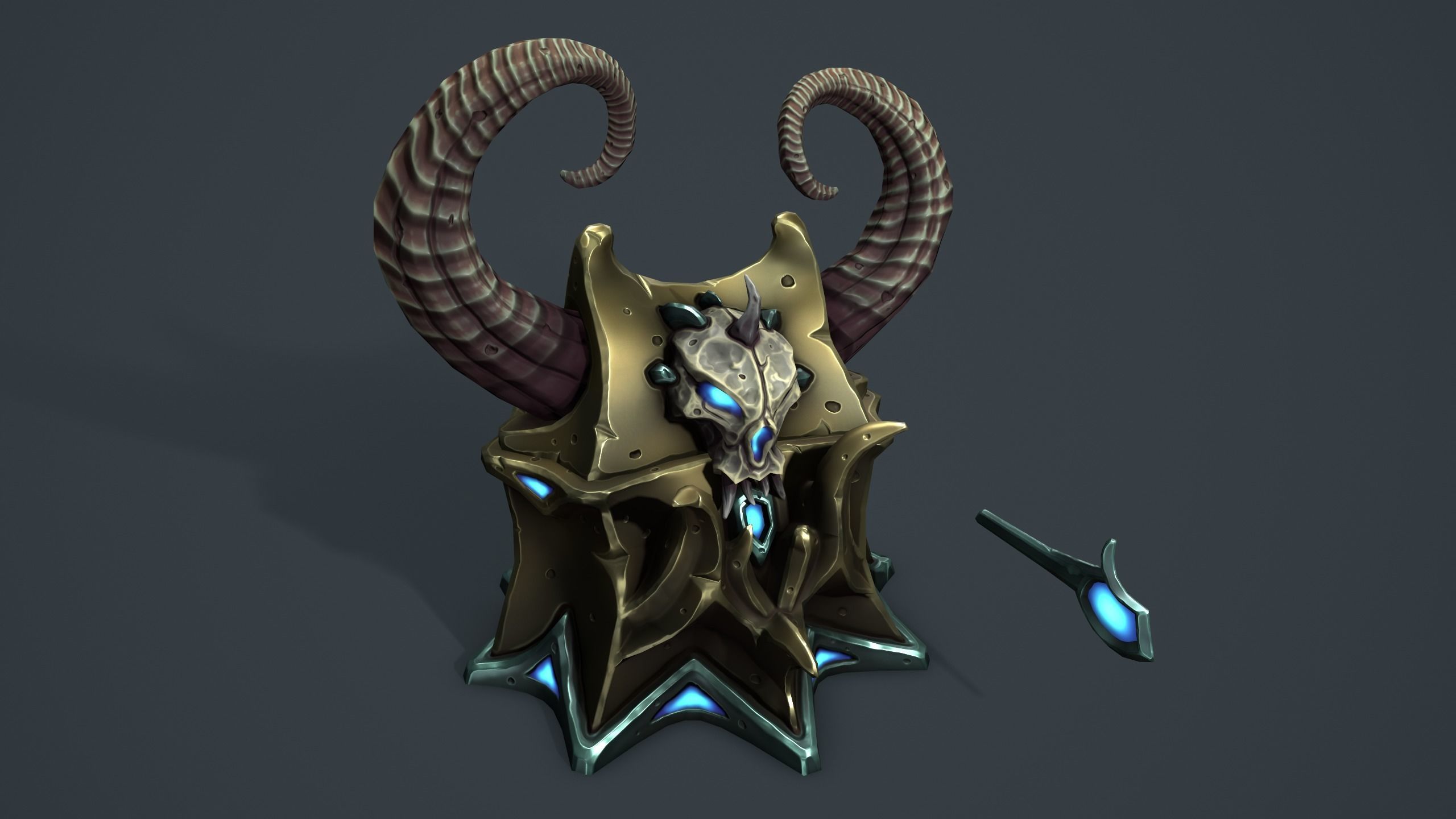 Daemon chest Low-poly 3D model_4