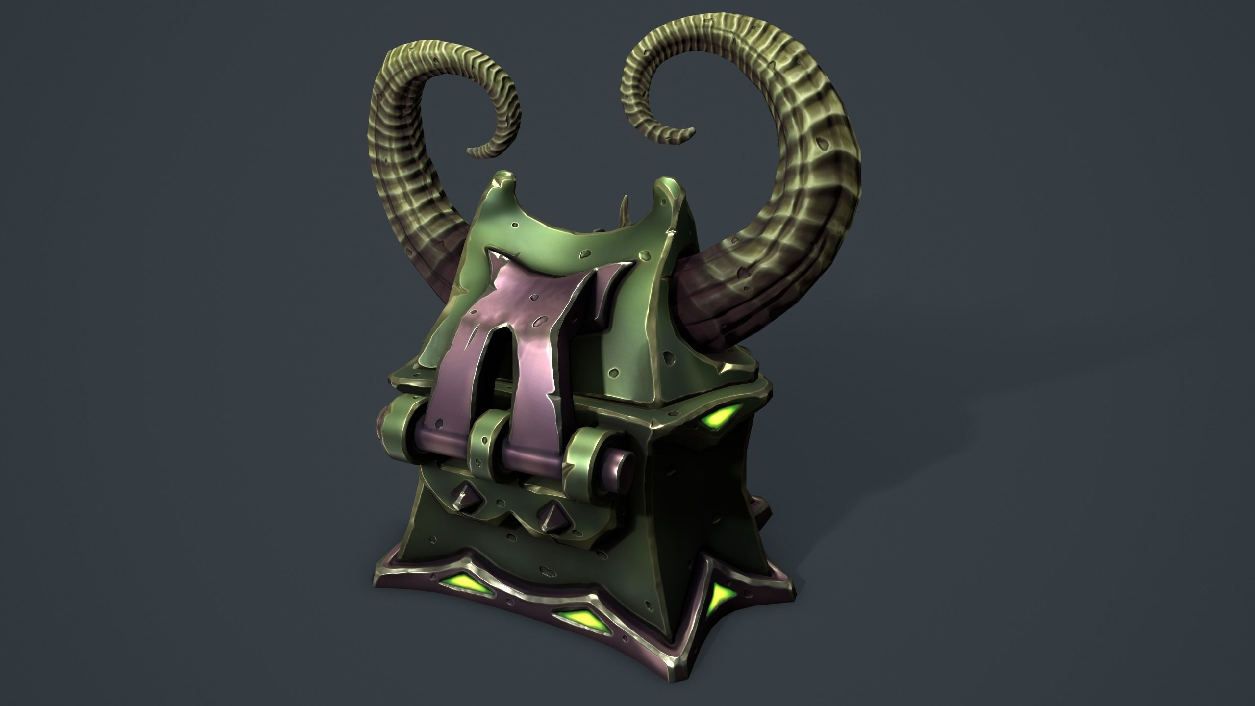 Daemon chest Low-poly 3D model_13