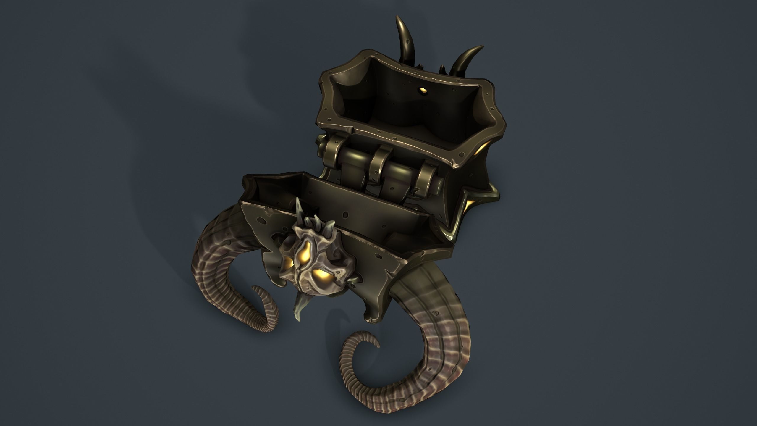 Daemon chest Low-poly 3D model_21