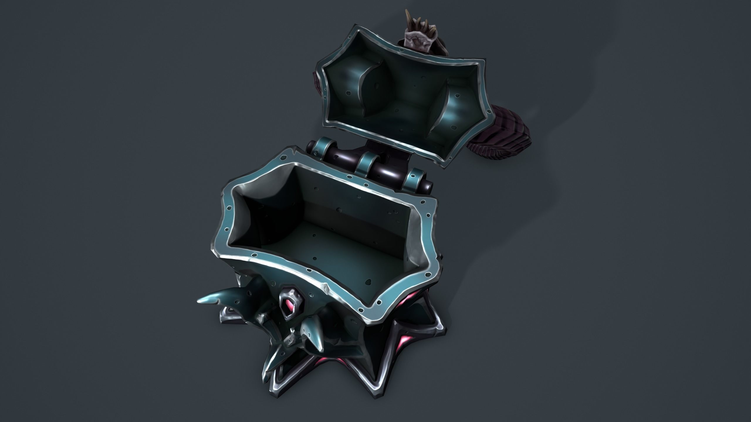 Daemon chest Low-poly 3D model_19