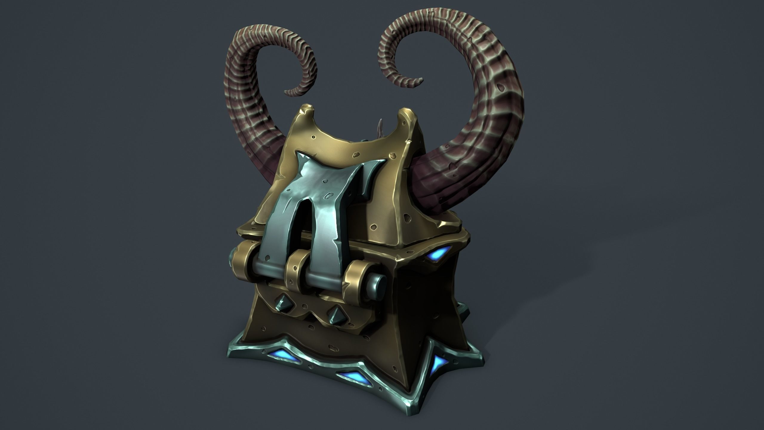 Daemon chest Low-poly 3D model_12