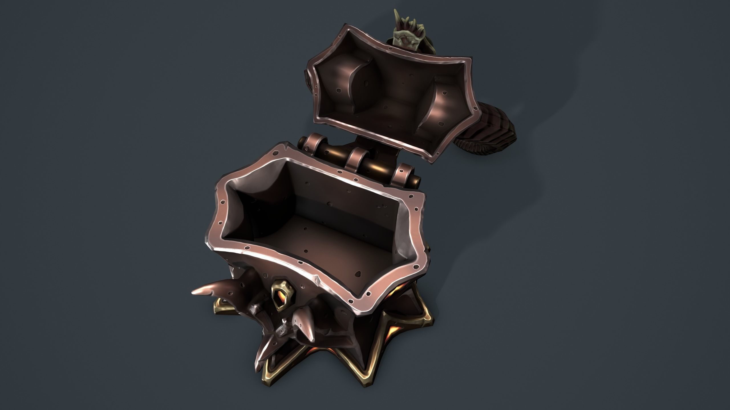 Daemon chest Low-poly 3D model_18