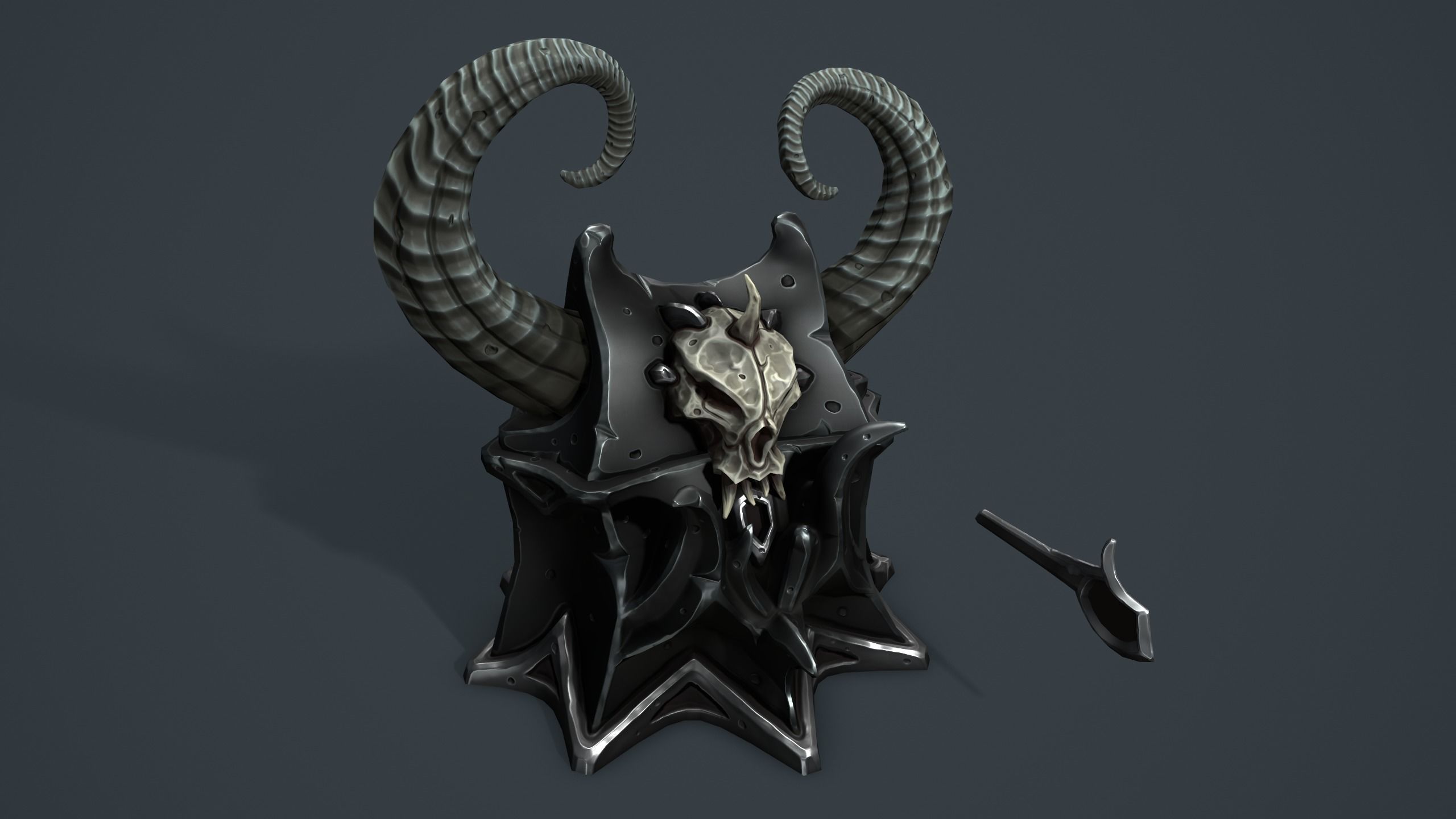 Daemon chest Low-poly 3D model_9
