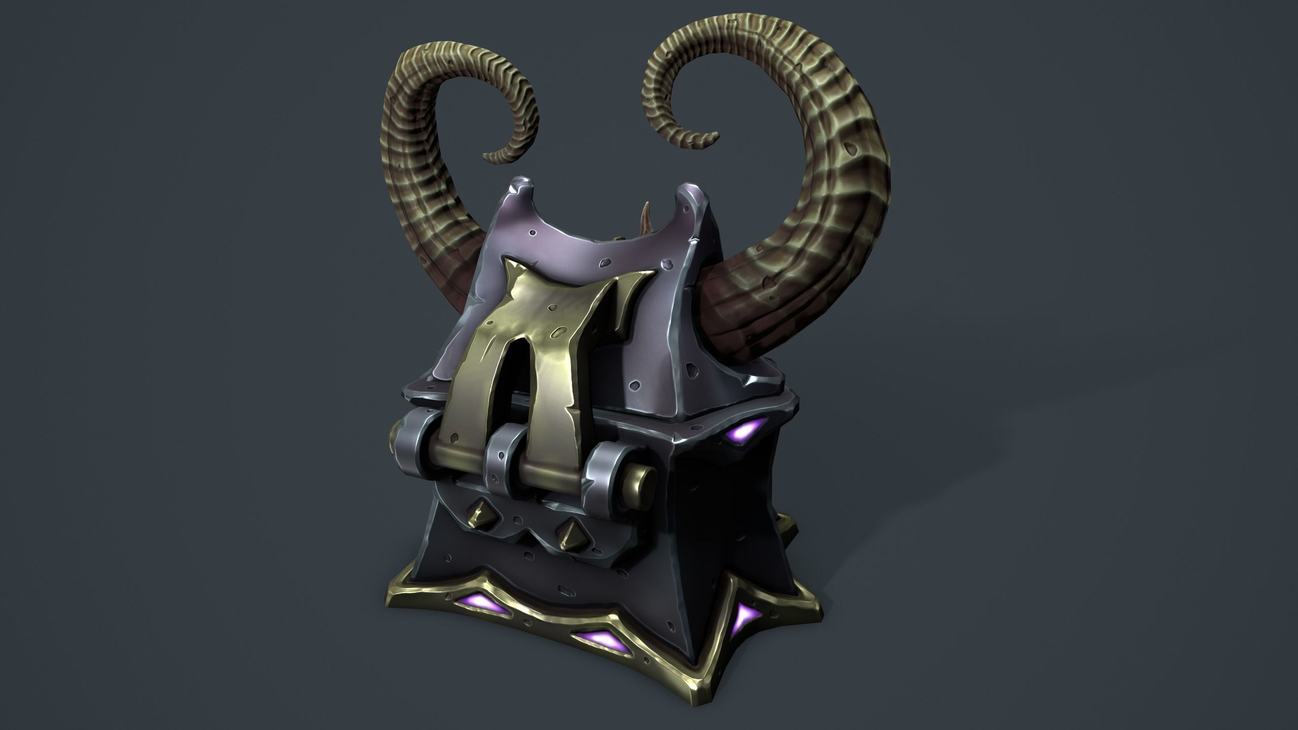 Daemon chest Low-poly 3D model_11
