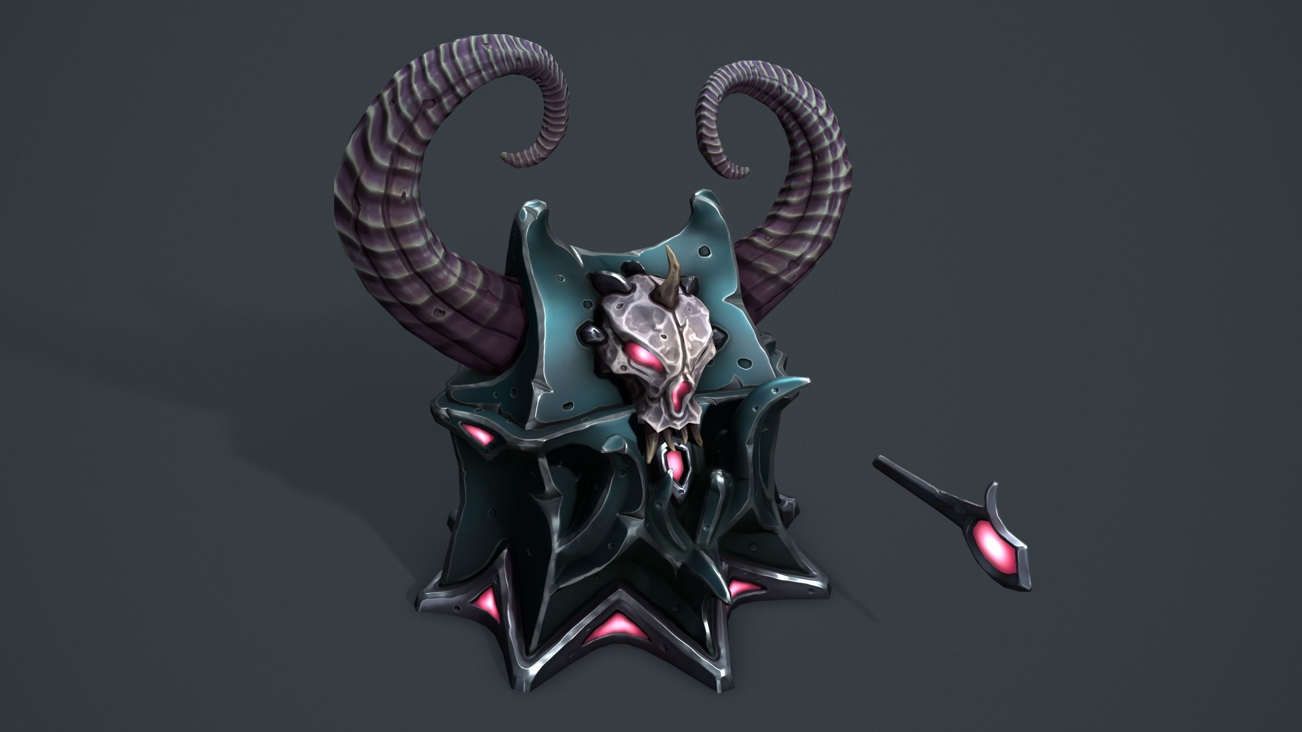 Daemon chest Low-poly 3D model_7