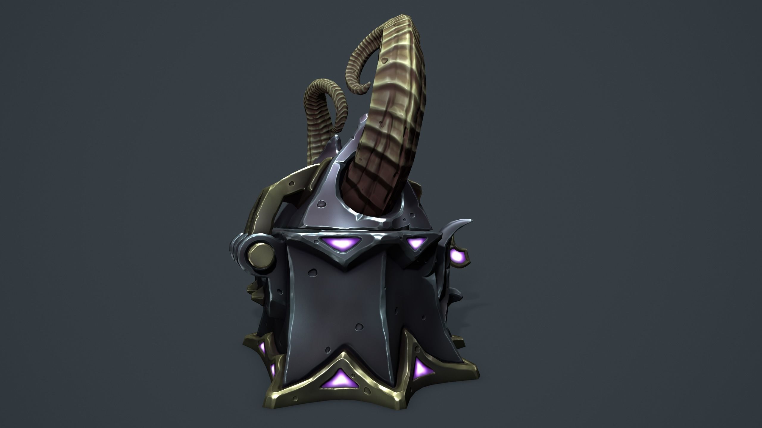 Daemon chest Low-poly 3D model_10