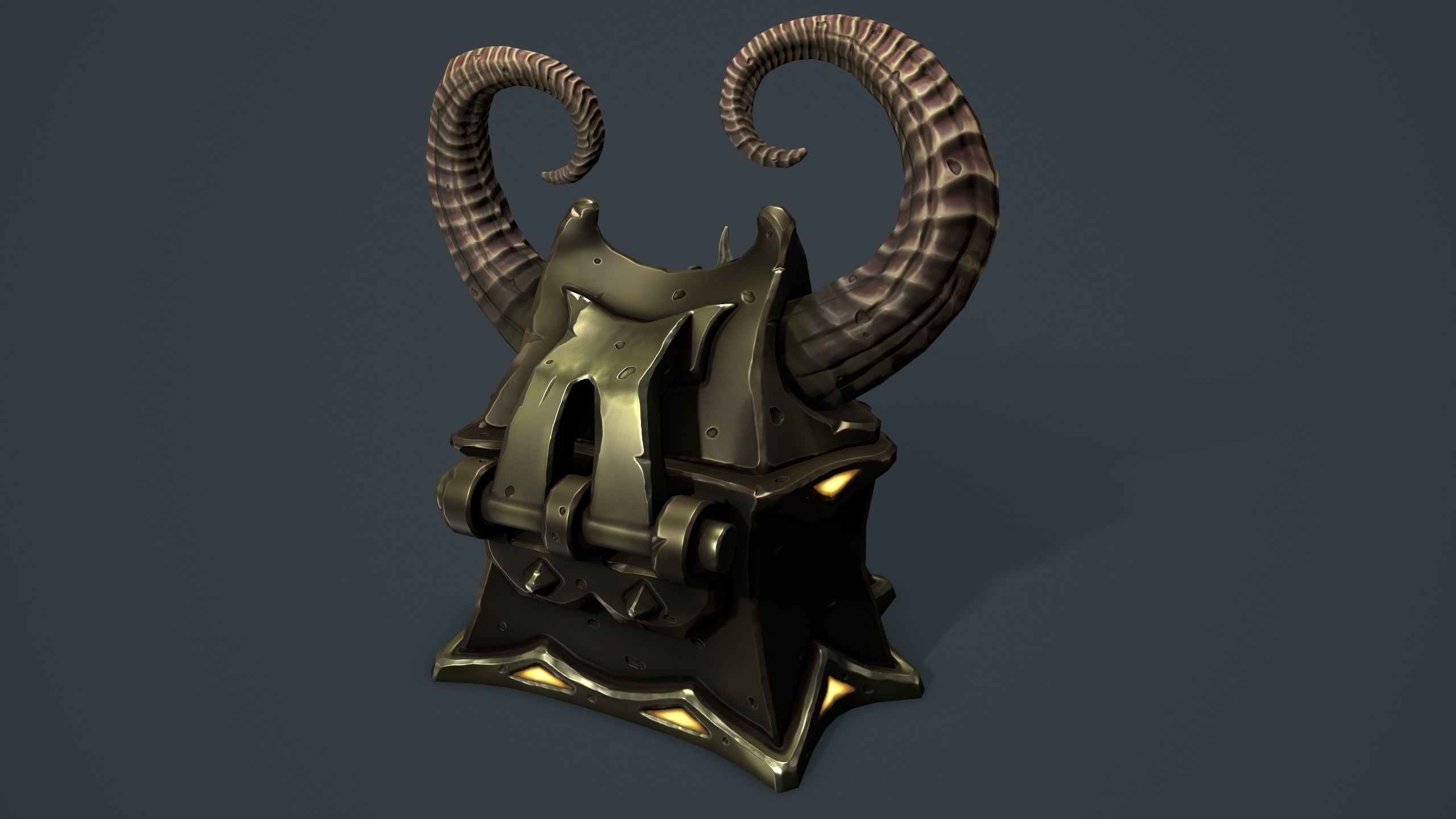 Daemon chest Low-poly 3D model_14