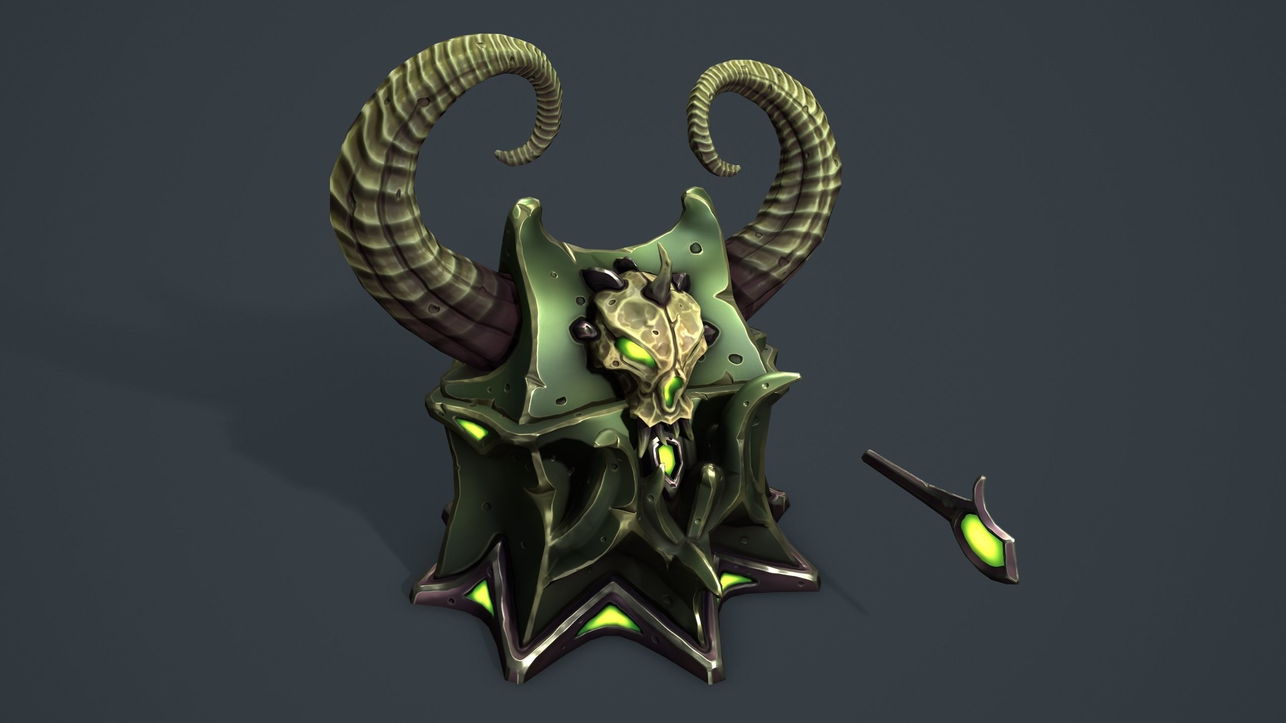 Daemon chest Low-poly 3D model_5