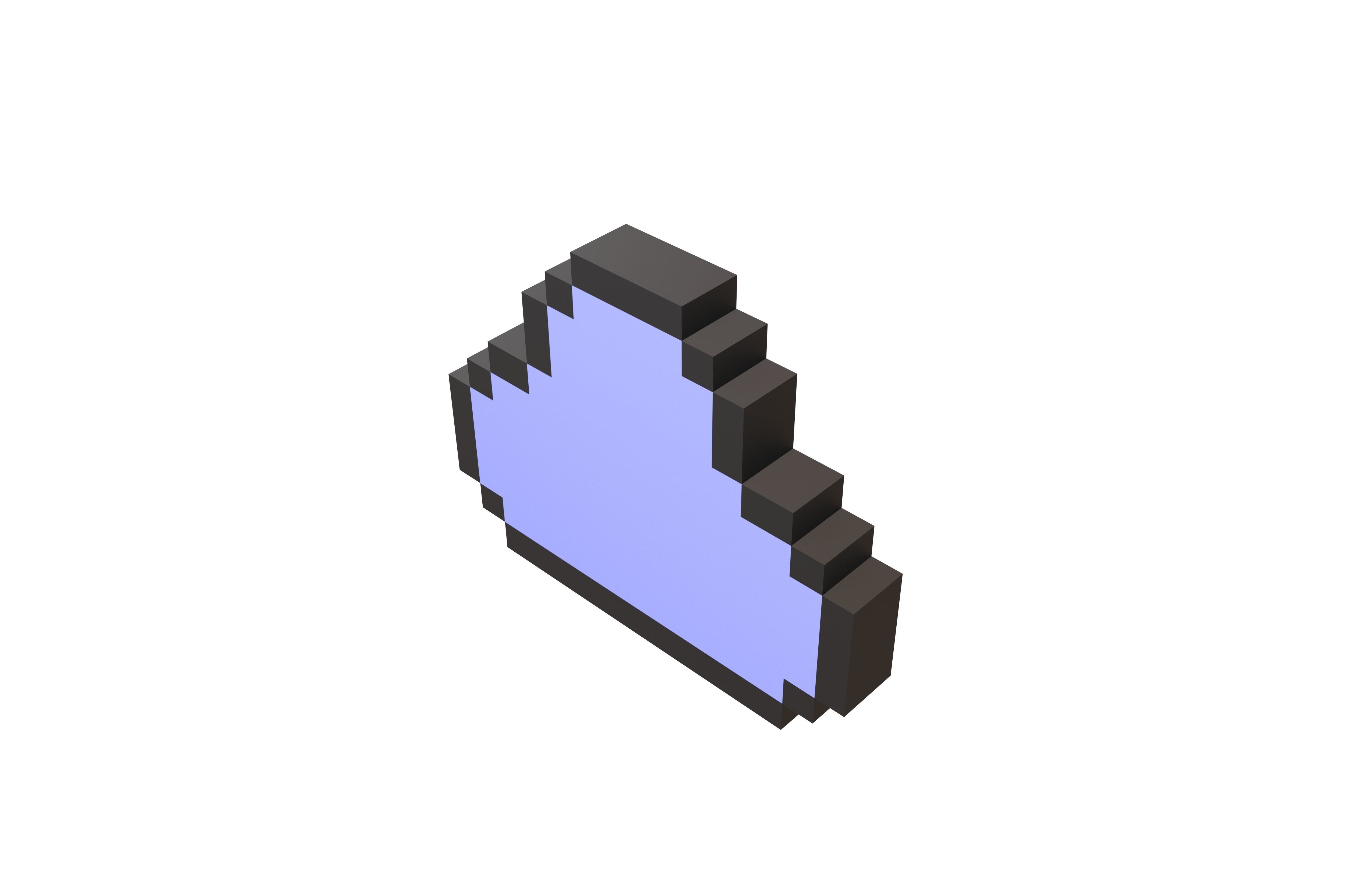 Pixel Cloud V1 004 Low-poly 3D model_3