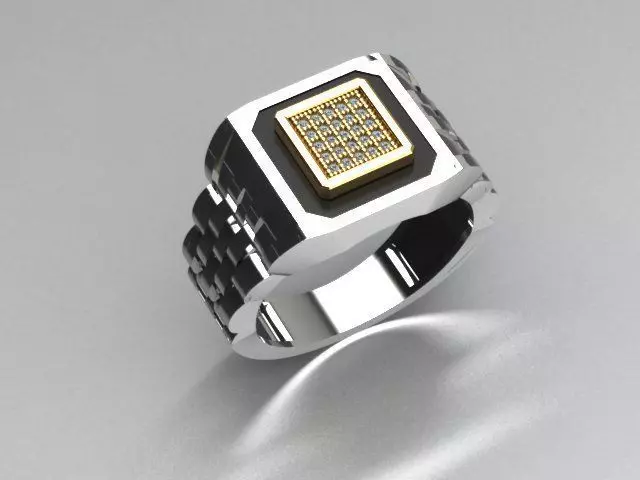 men jewelry ring 3D print model_0