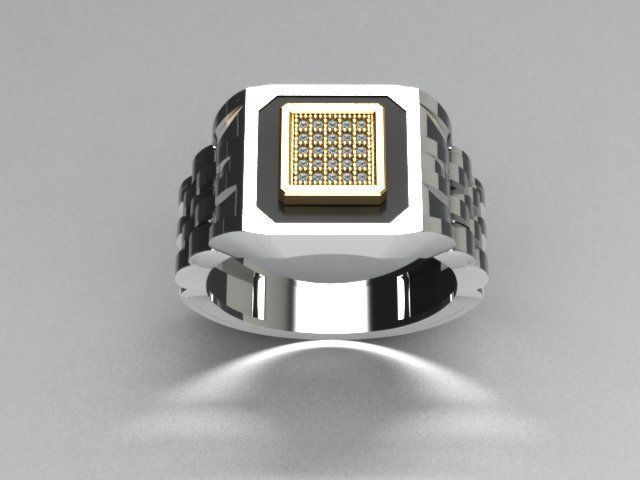 men jewelry ring 3D print model_1