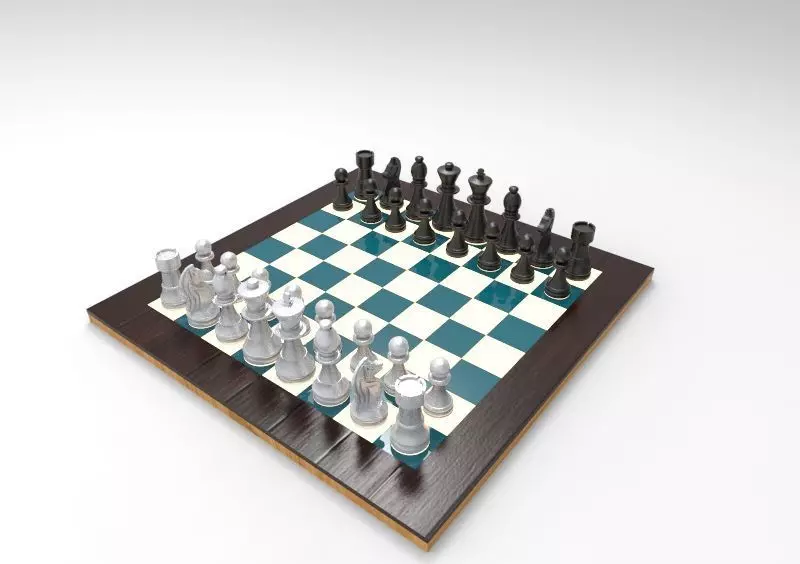 Chess table 3D model_0