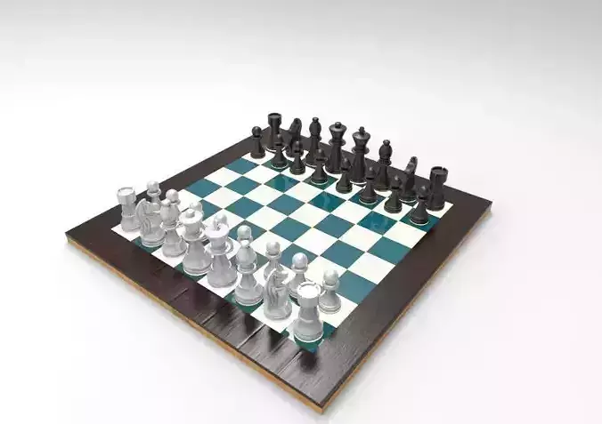 Chess table 3D model