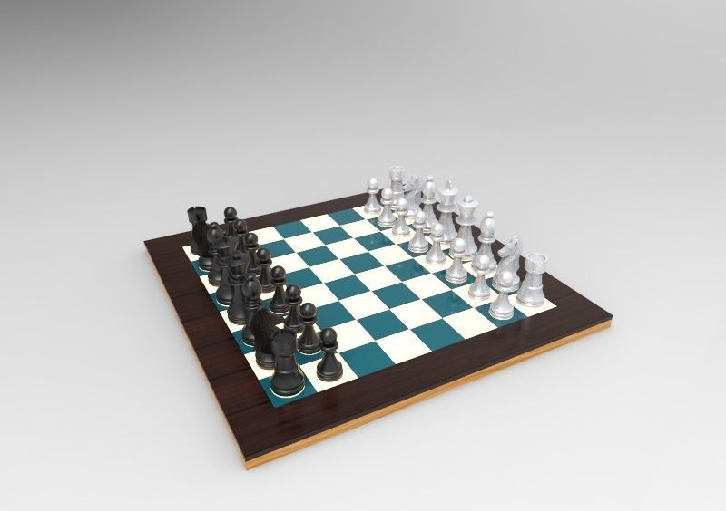 Chess table 3D model_1
