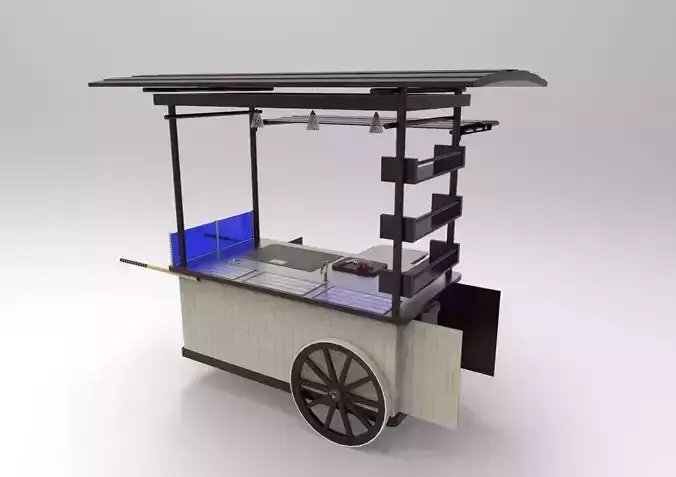 Food cart 3D model