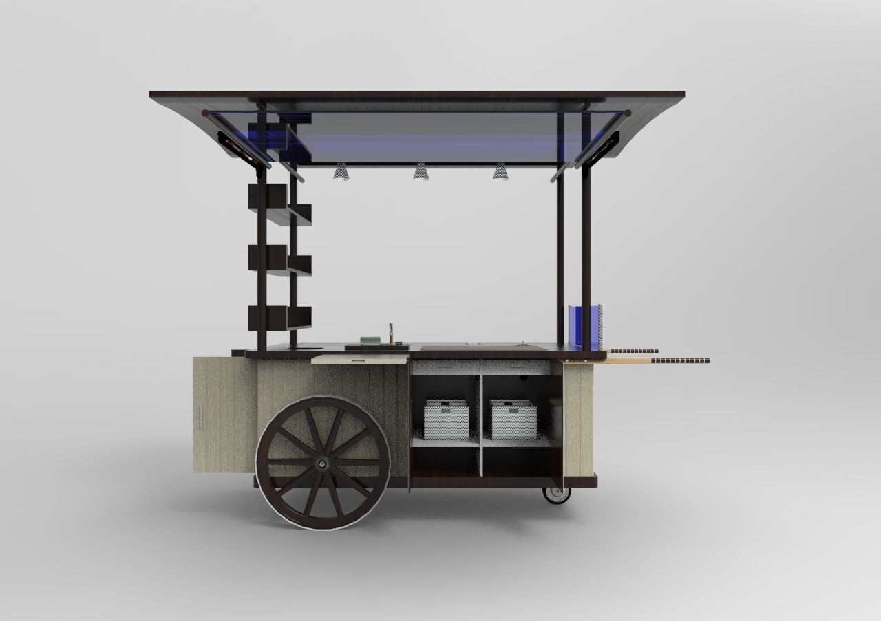 Food cart 3D model_4