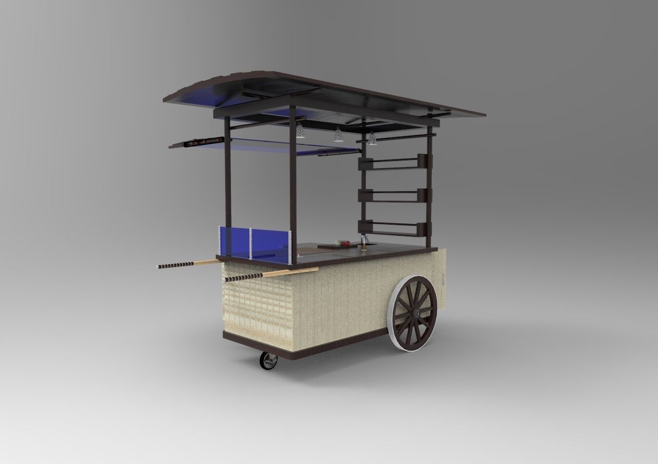 Food cart 3D model_1
