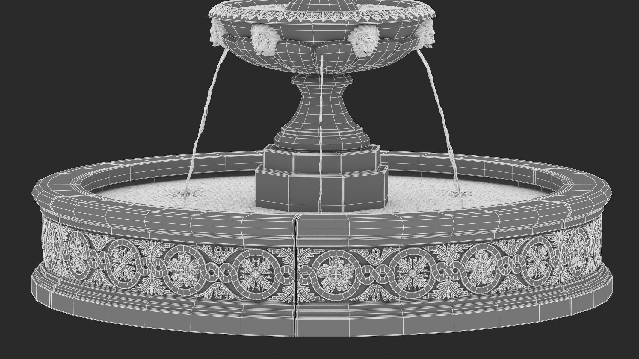 Fountain 01 PBR  3D model_8