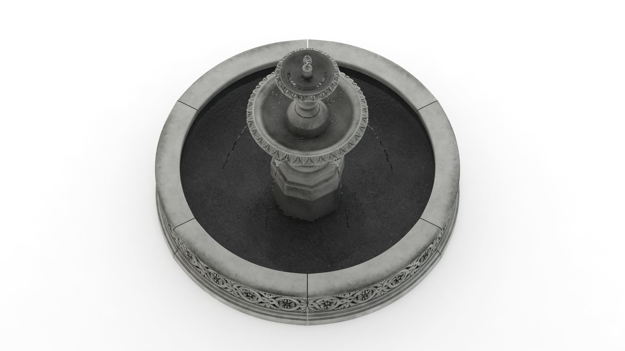 Fountain 01 PBR  3D model_1