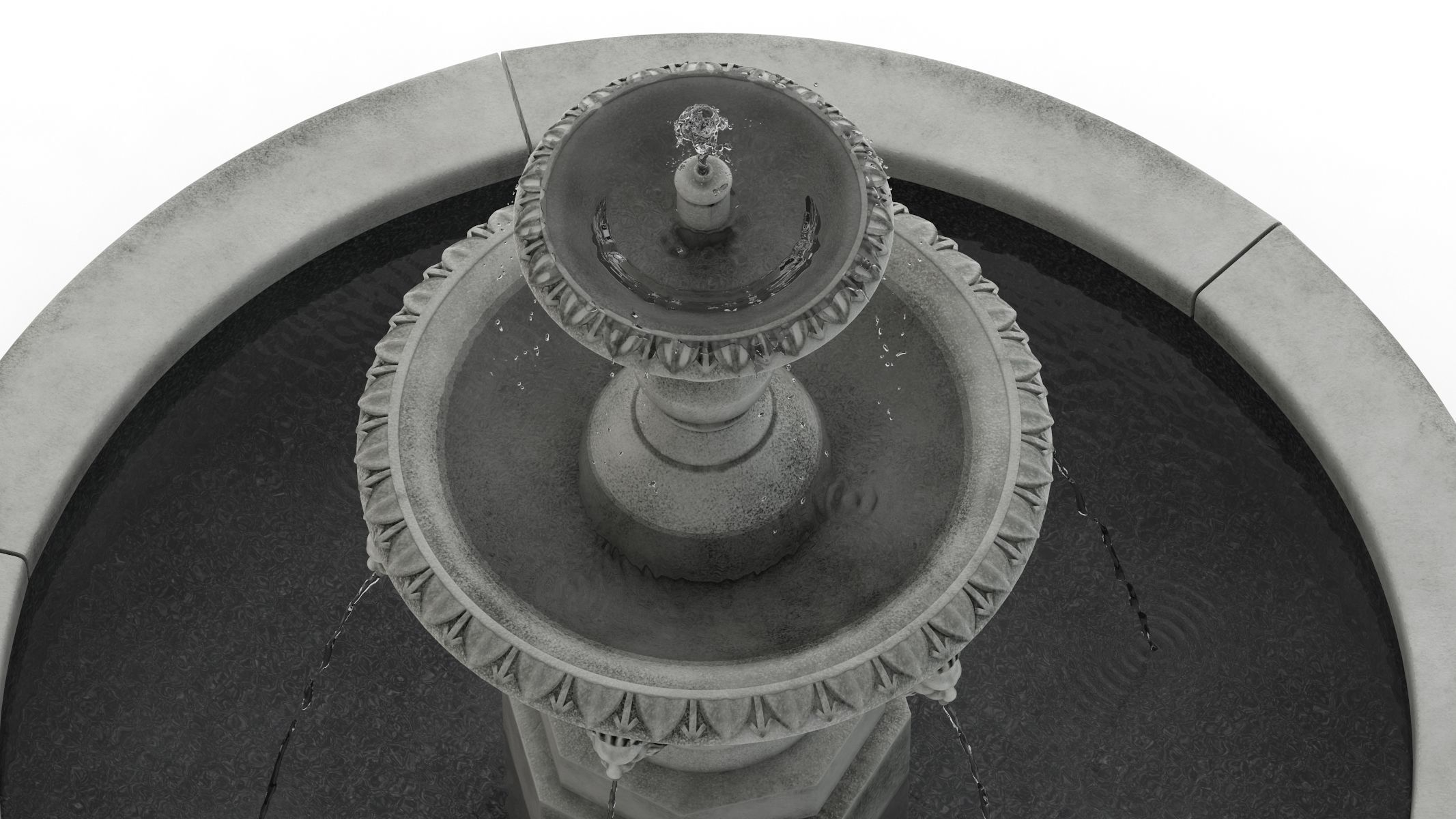 Fountain 01 PBR  3D model_4