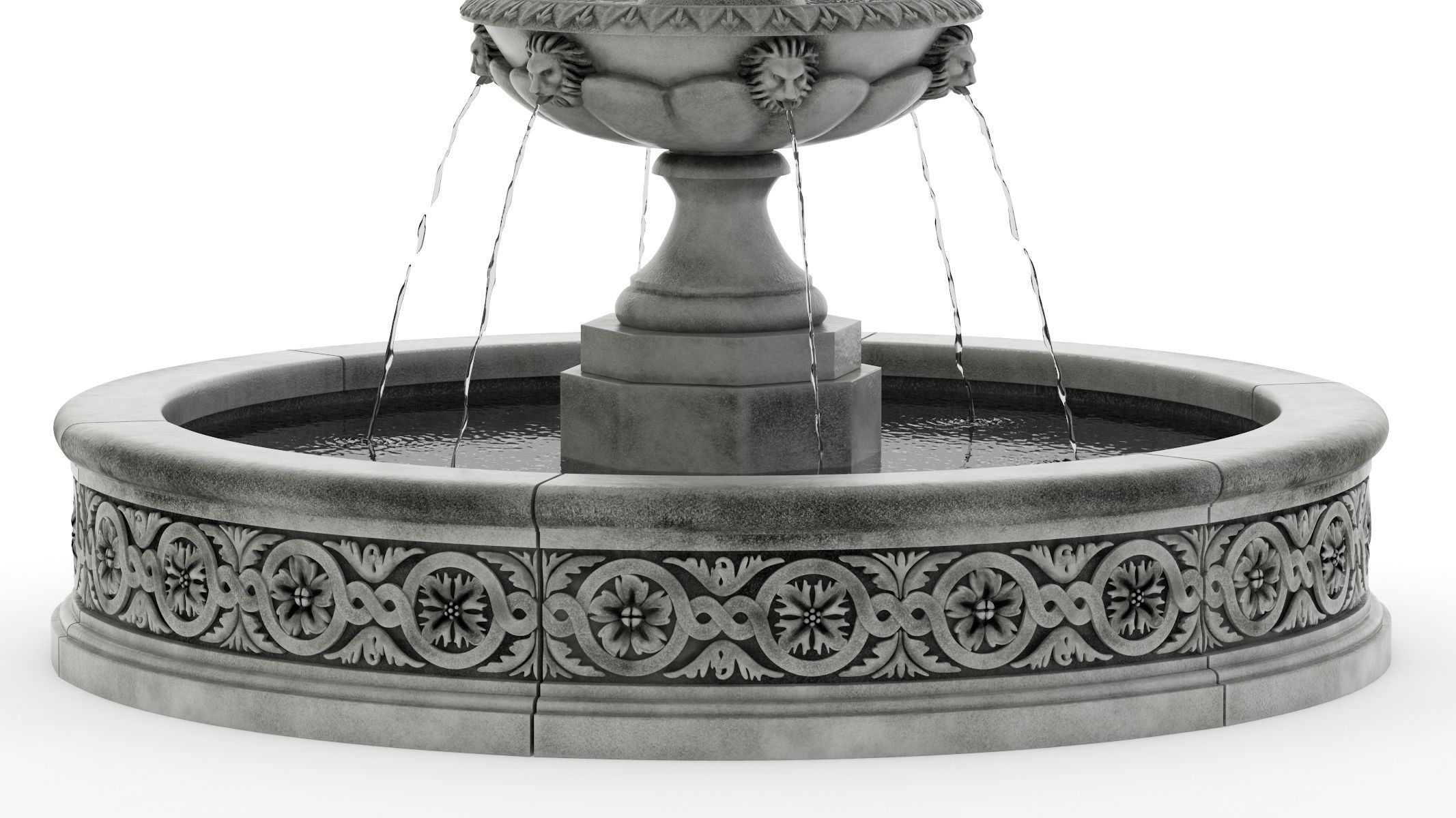 Fountain 01 PBR  3D model_3