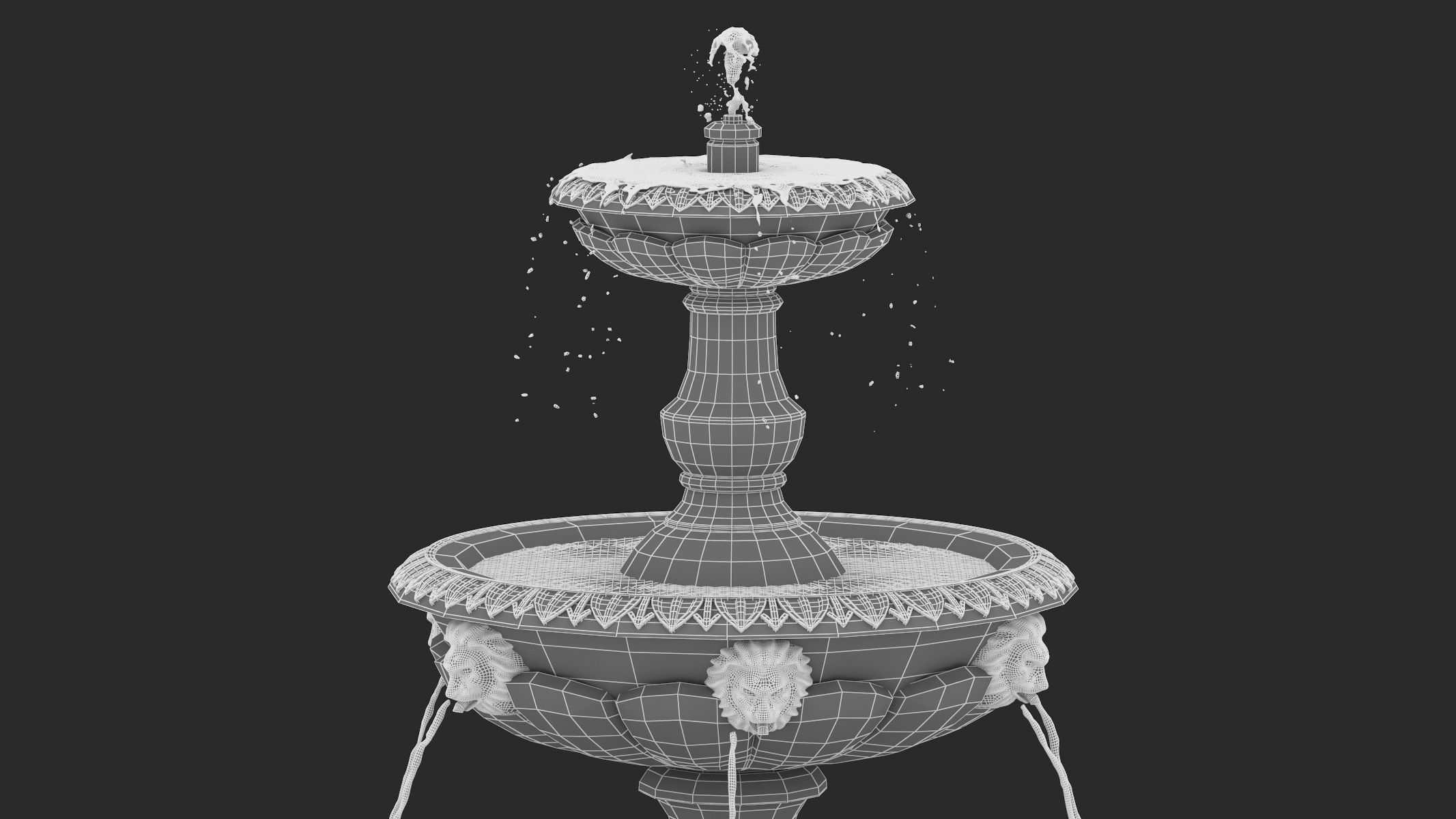 Fountain 01 PBR  3D model_7